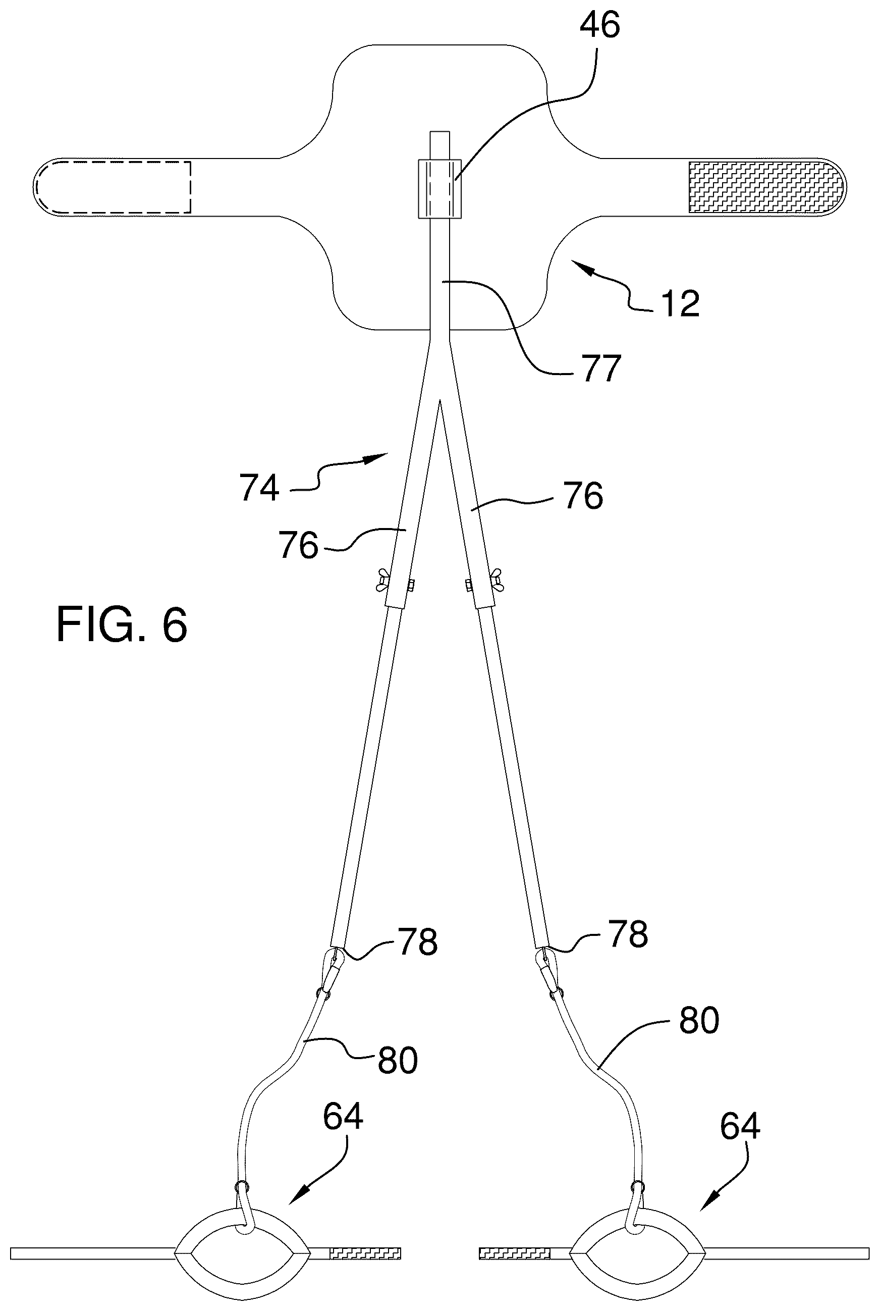 Patent US12350567 Figure 6 – Golf swing back angle training device