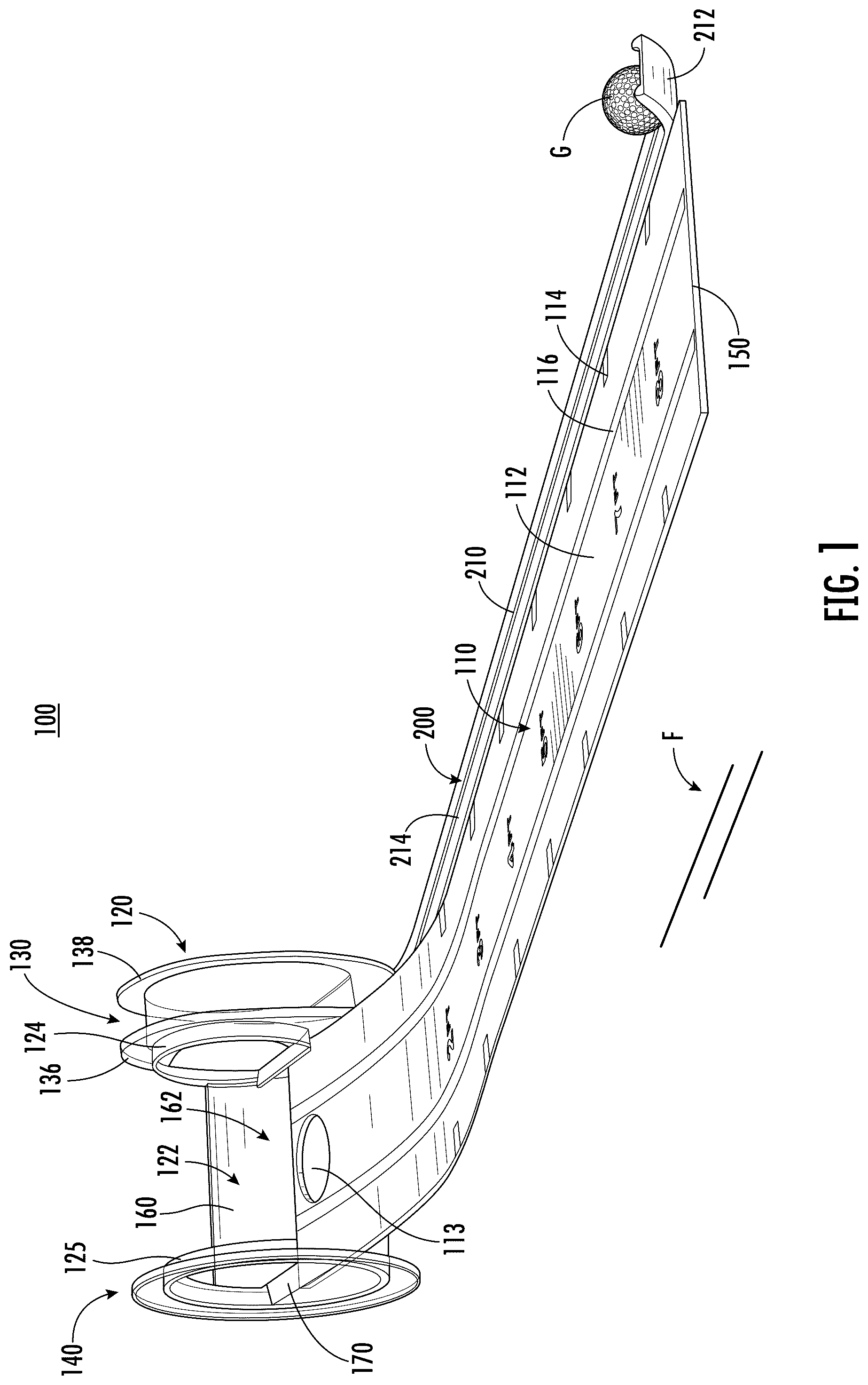Patent US12350569 — Portable putting green — Figure 1