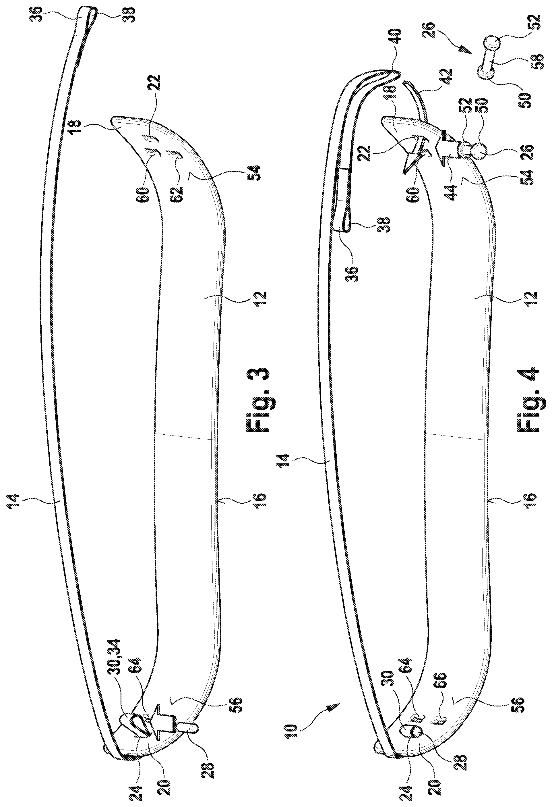 Patent US12350570 Figure 3 – Slackline device
