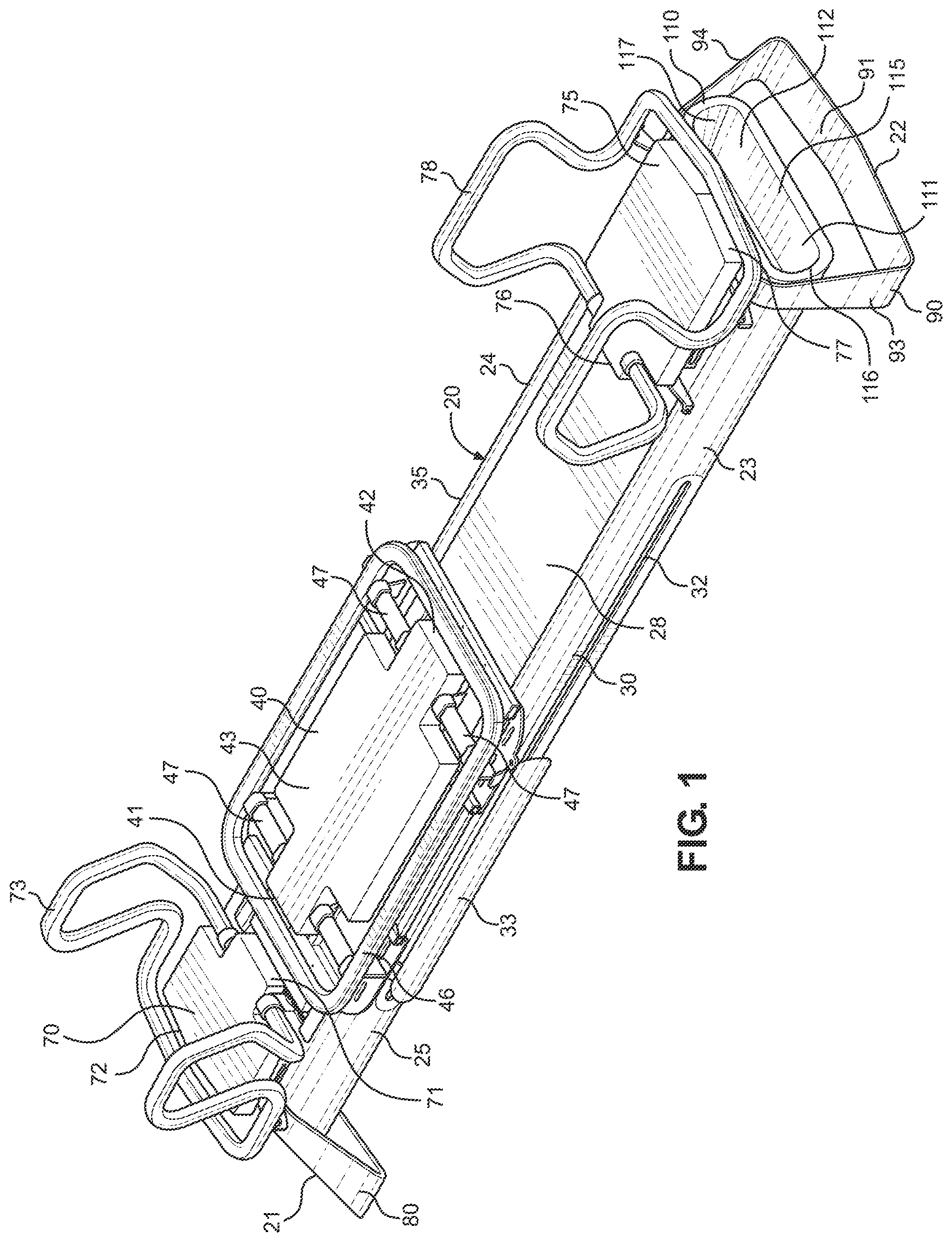 Patent US12350571 Figure 1 – Exercise machine storage system