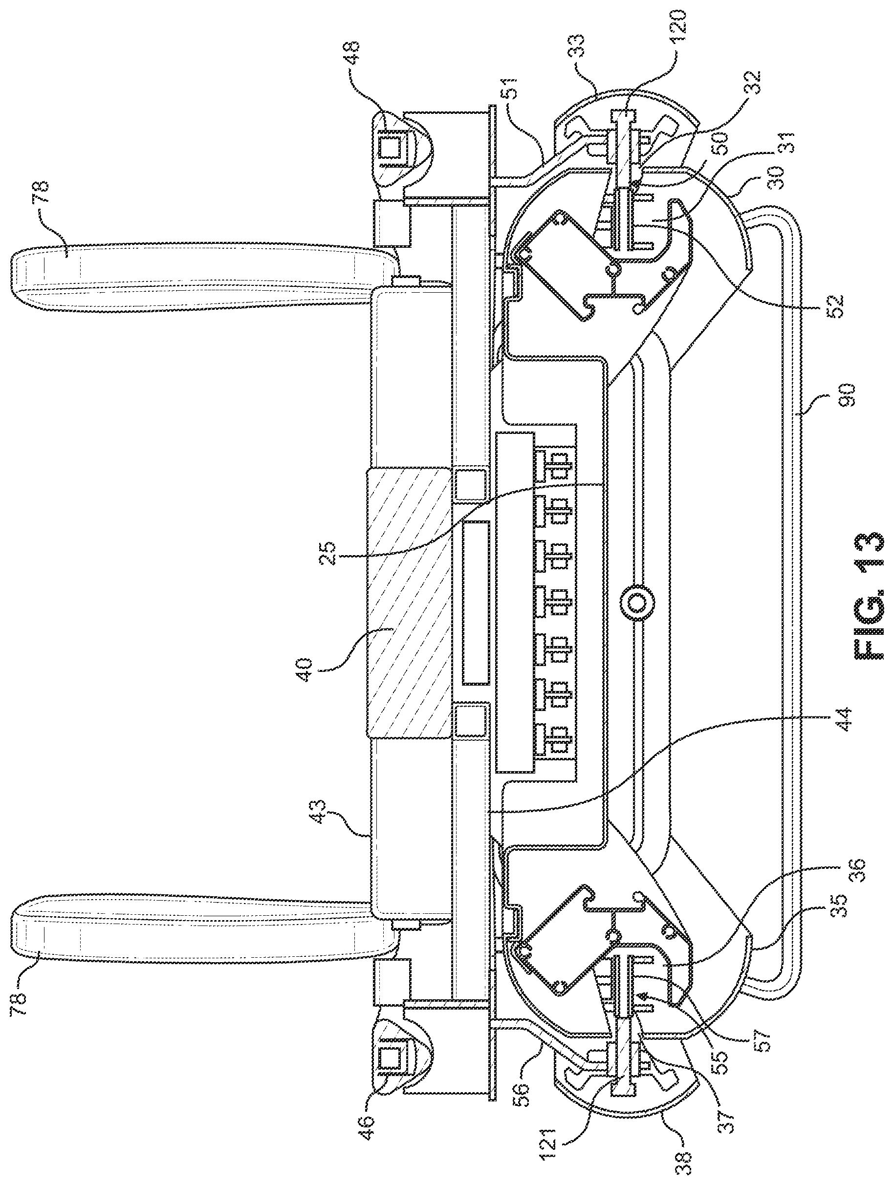 Patent US12350571 Figure 11 – Exercise machine storage system