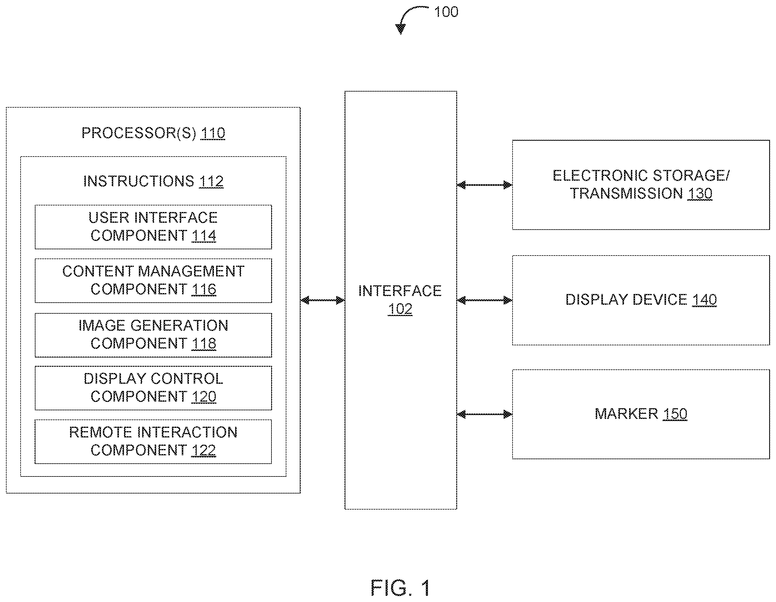 Patent US12350586 Figure 1 – Systems and methods for rendering a virtual content object in an augmented reality environment
