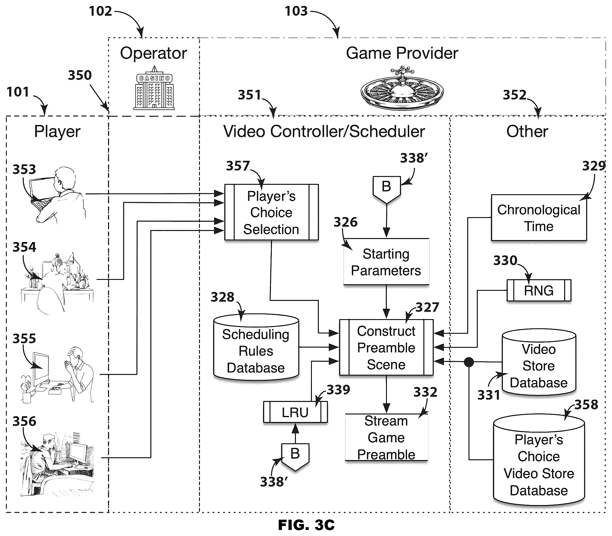 Patent US12350596 Figure 10 – Communications integrity of stitched video draw game systems