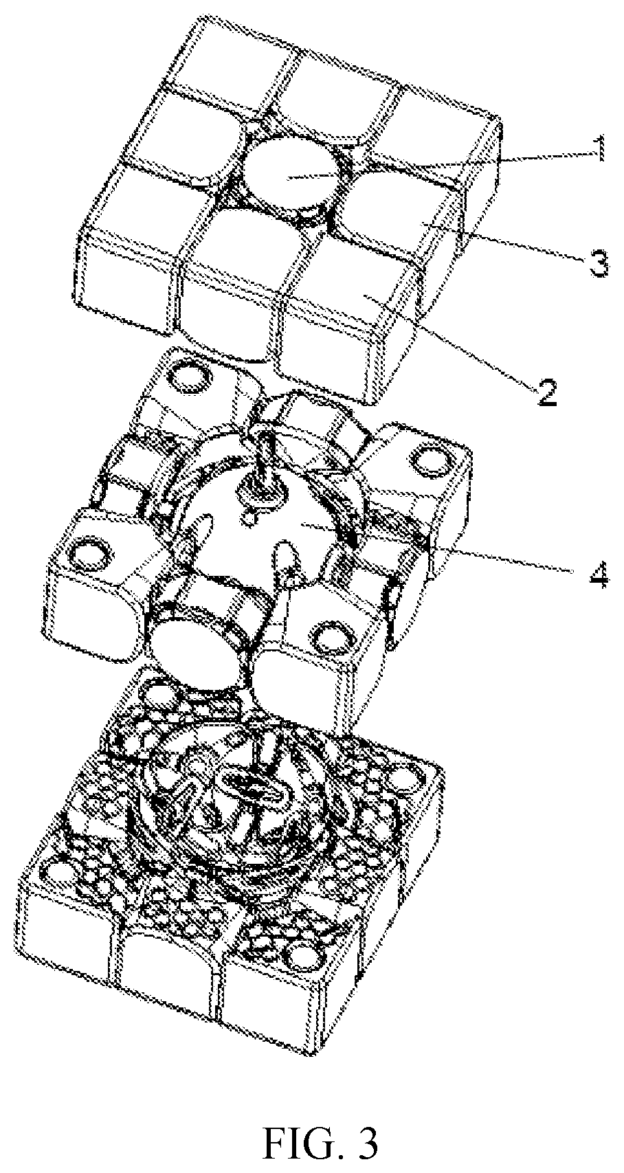 Patent US12350597 Figure 3 – Smart magic cube with ball shaft