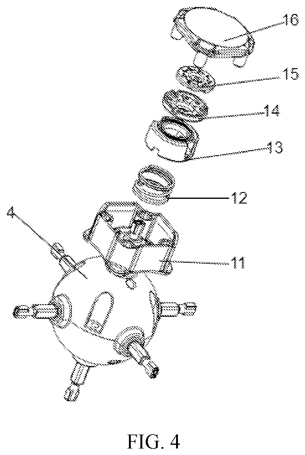 Patent US12350597 Figure 4 – Smart magic cube with ball shaft