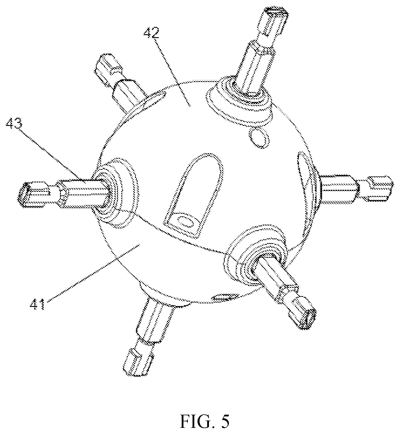 Patent US12350597 Figure 5 – Smart magic cube with ball shaft