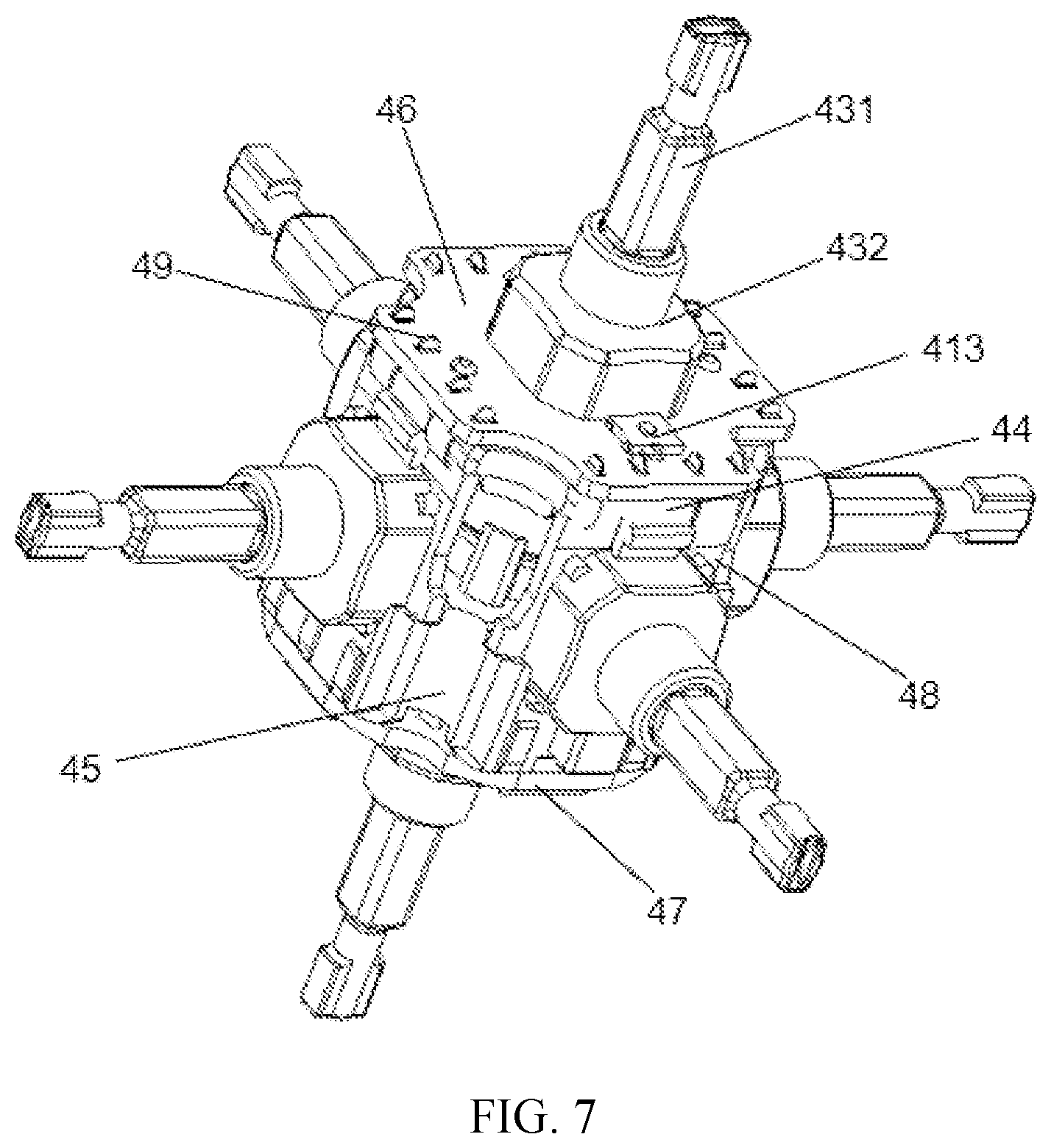 Patent US12350597 Figure 7 – Smart magic cube with ball shaft