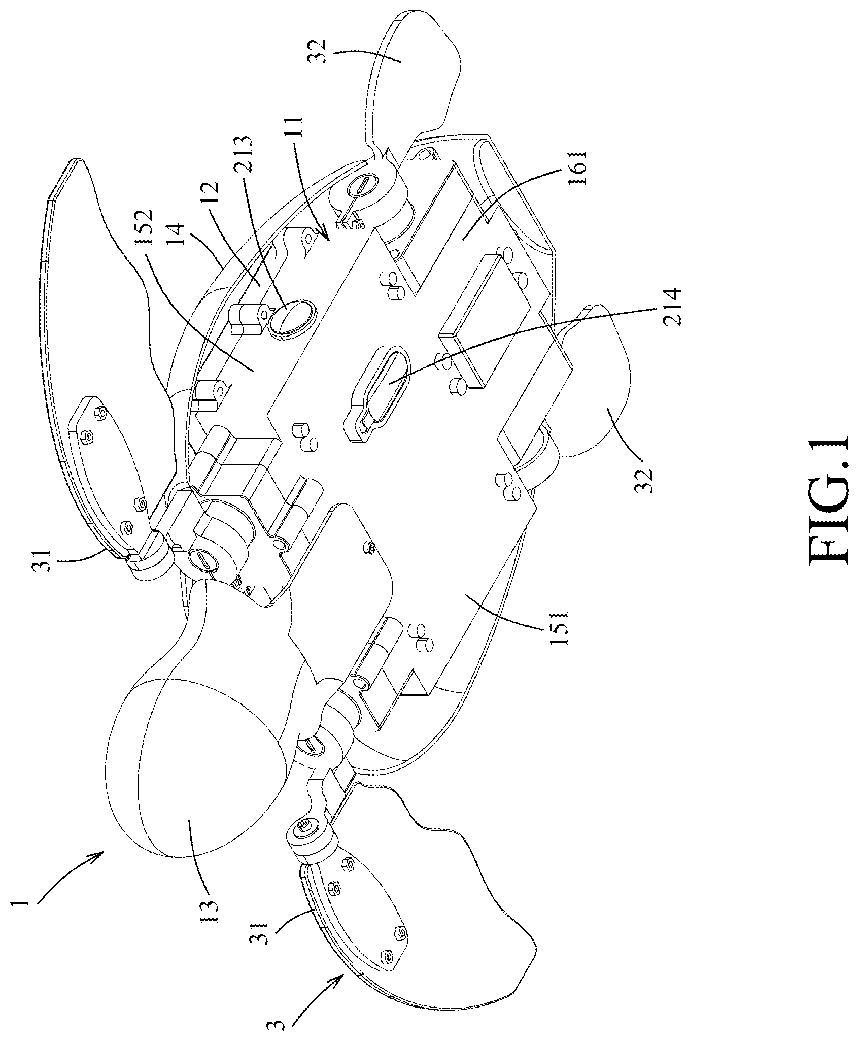 Patent US12350601 Figure 1 – Underwater robotic device