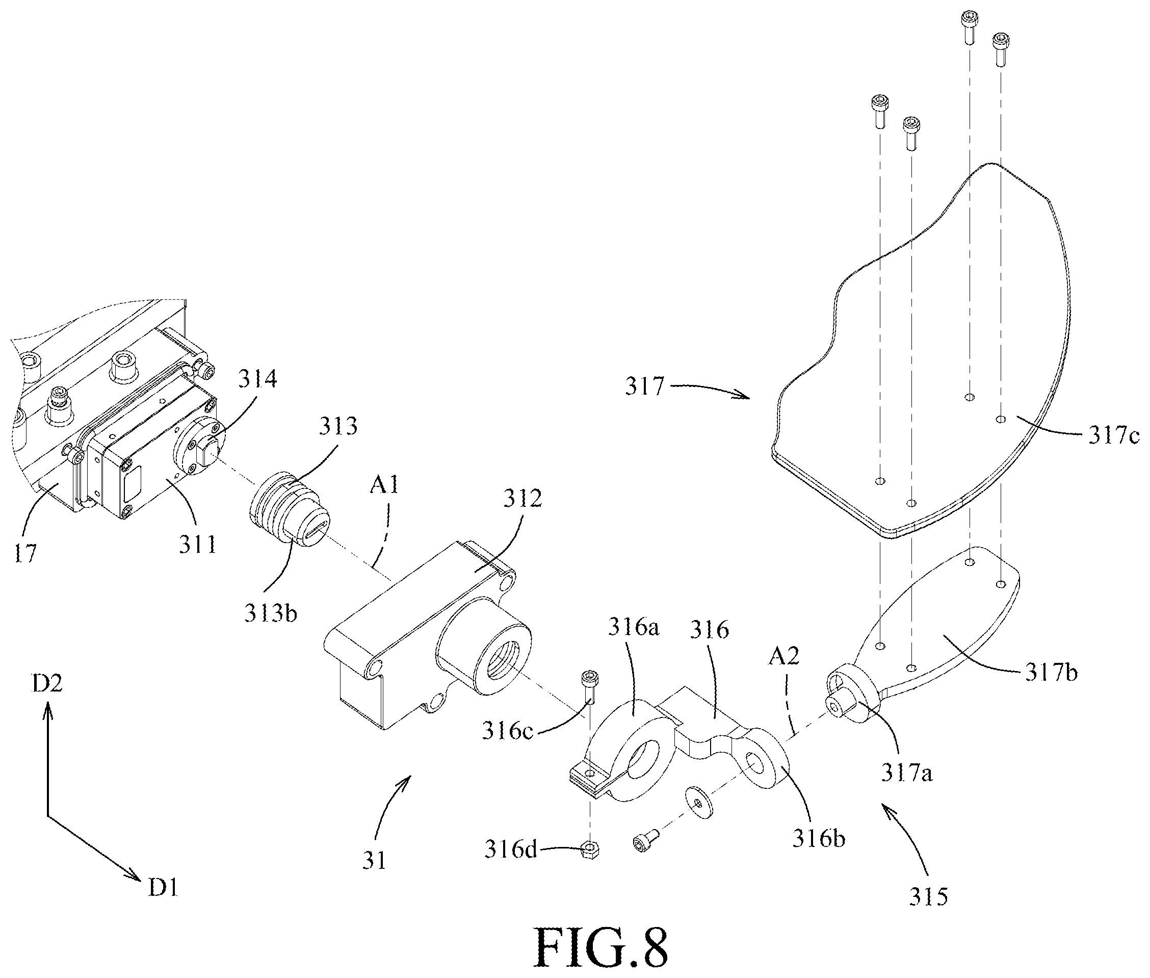 Patent US12350601 Figure 8 – Underwater robotic device