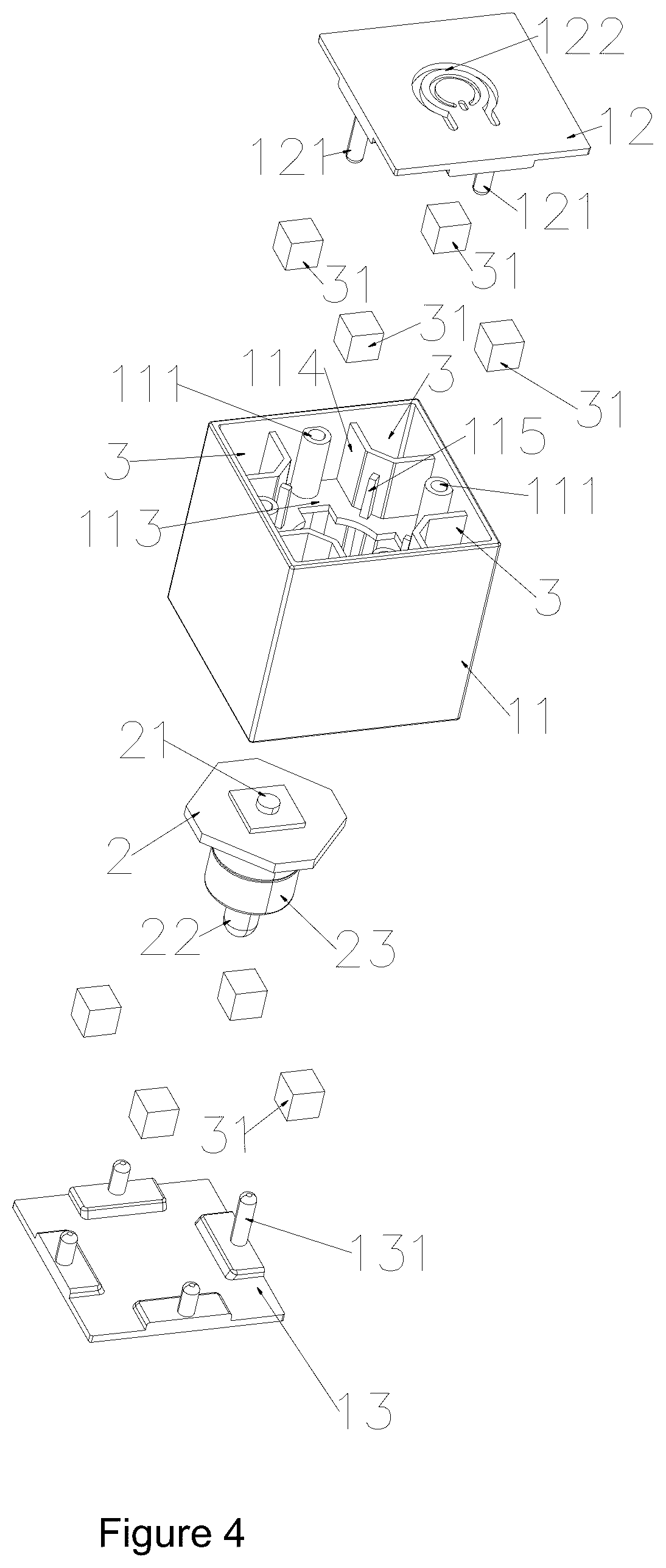 Patent US12350603 Figure 4 – Luminous building block