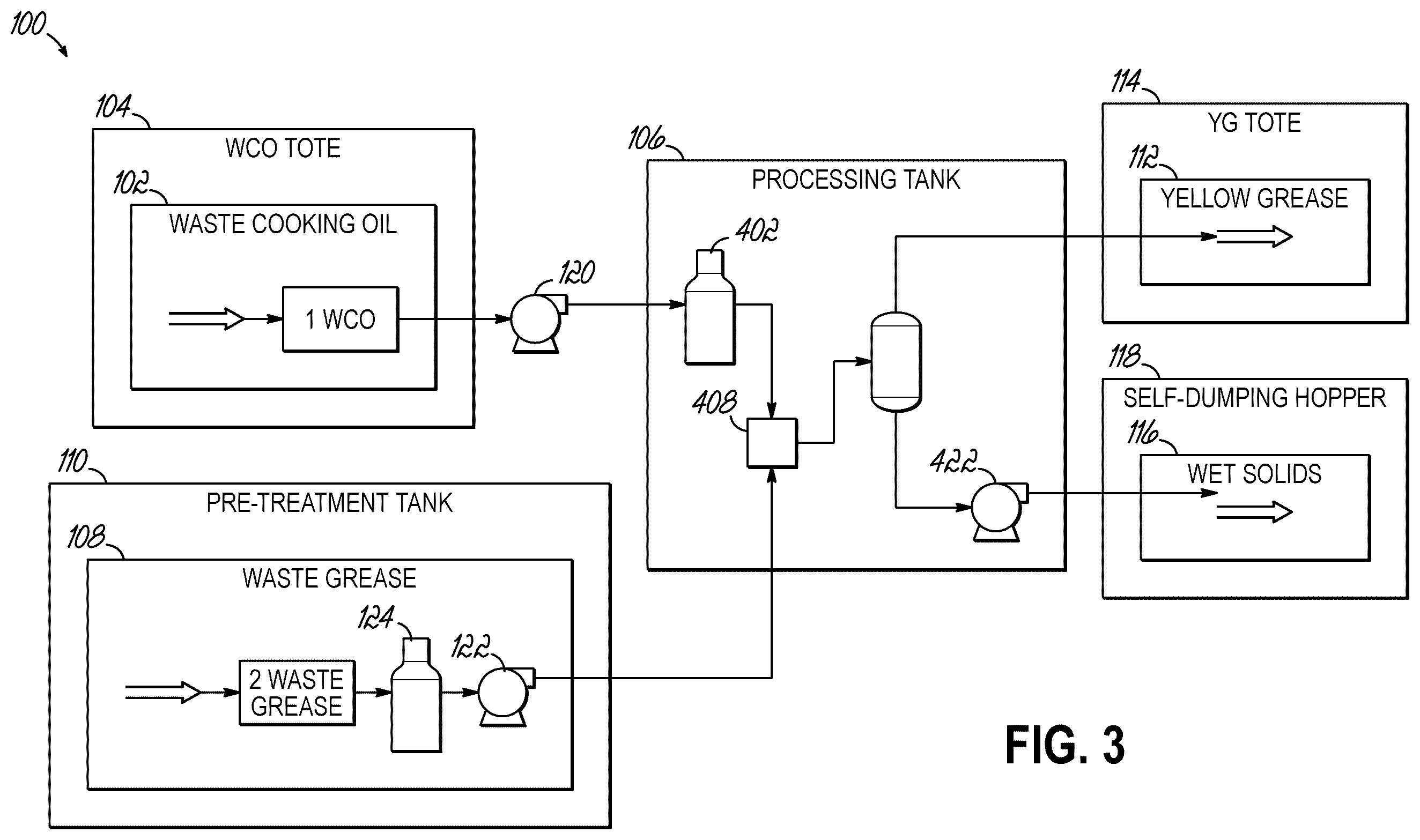 Patent US12350605 Figure 3 – System to reuse fats, oils, and grease