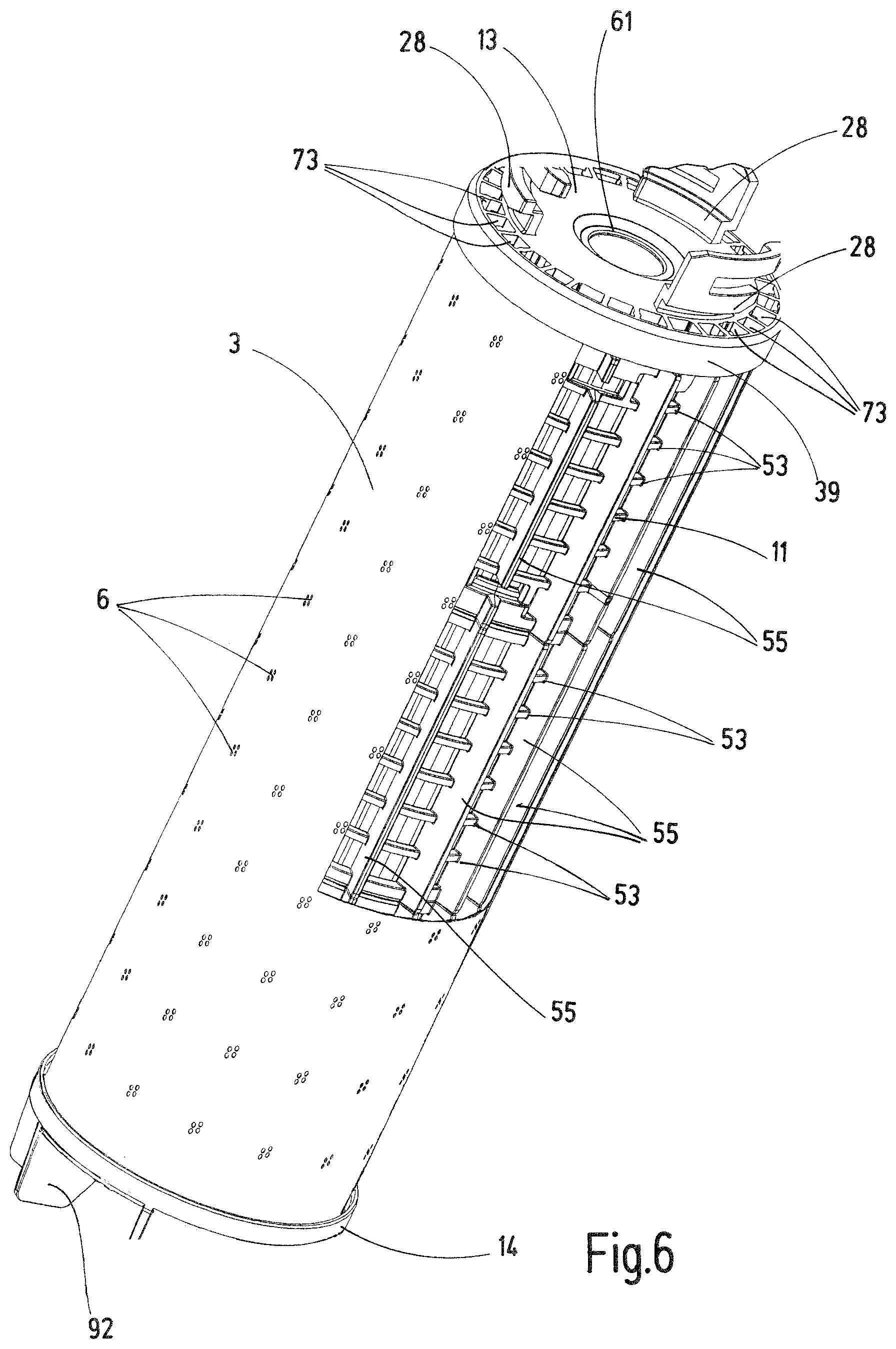Patent US12350607 Figure 6 – Filter device