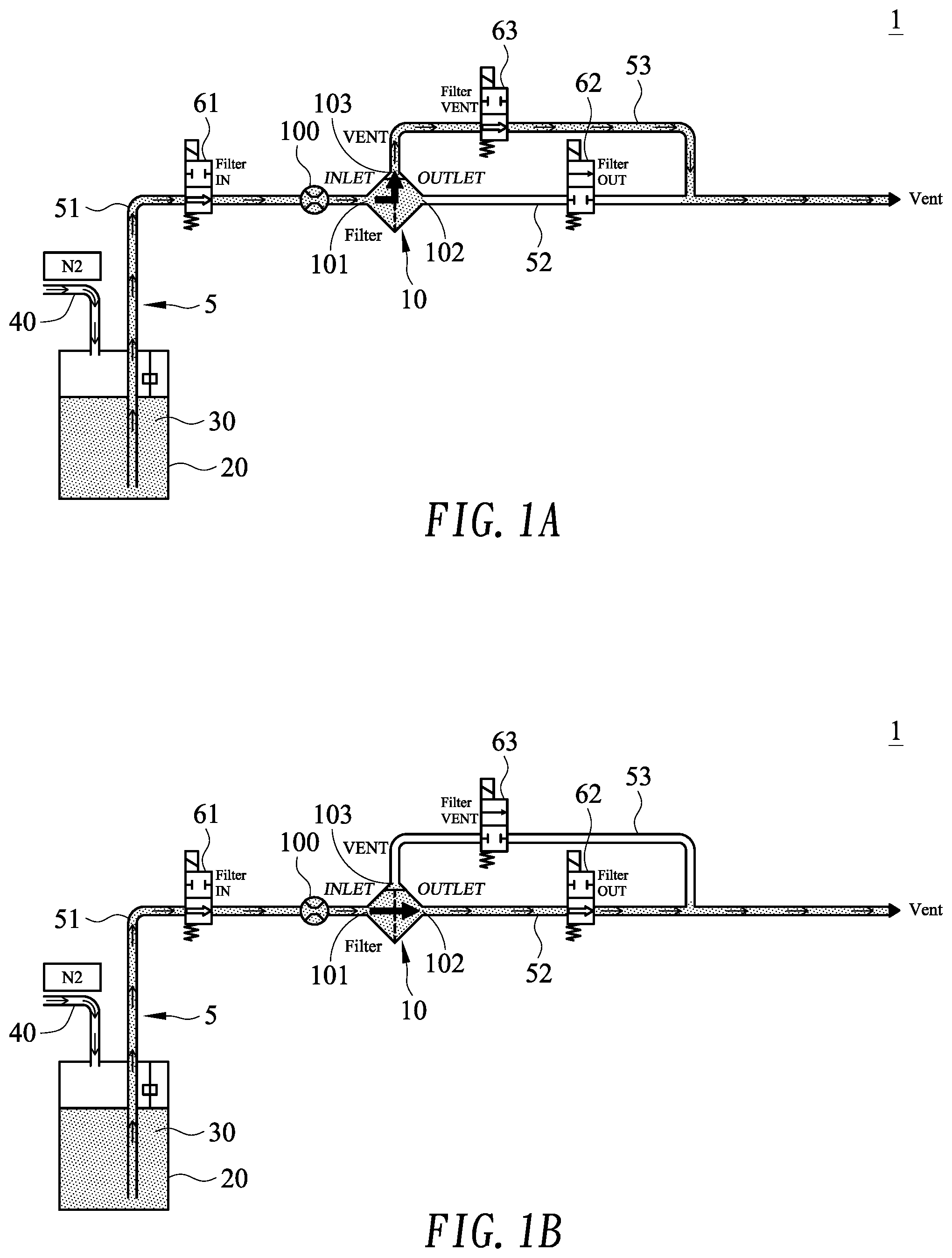 Patent US12350609 — Pre-wet system having pneumatic circulation — Figure 1
