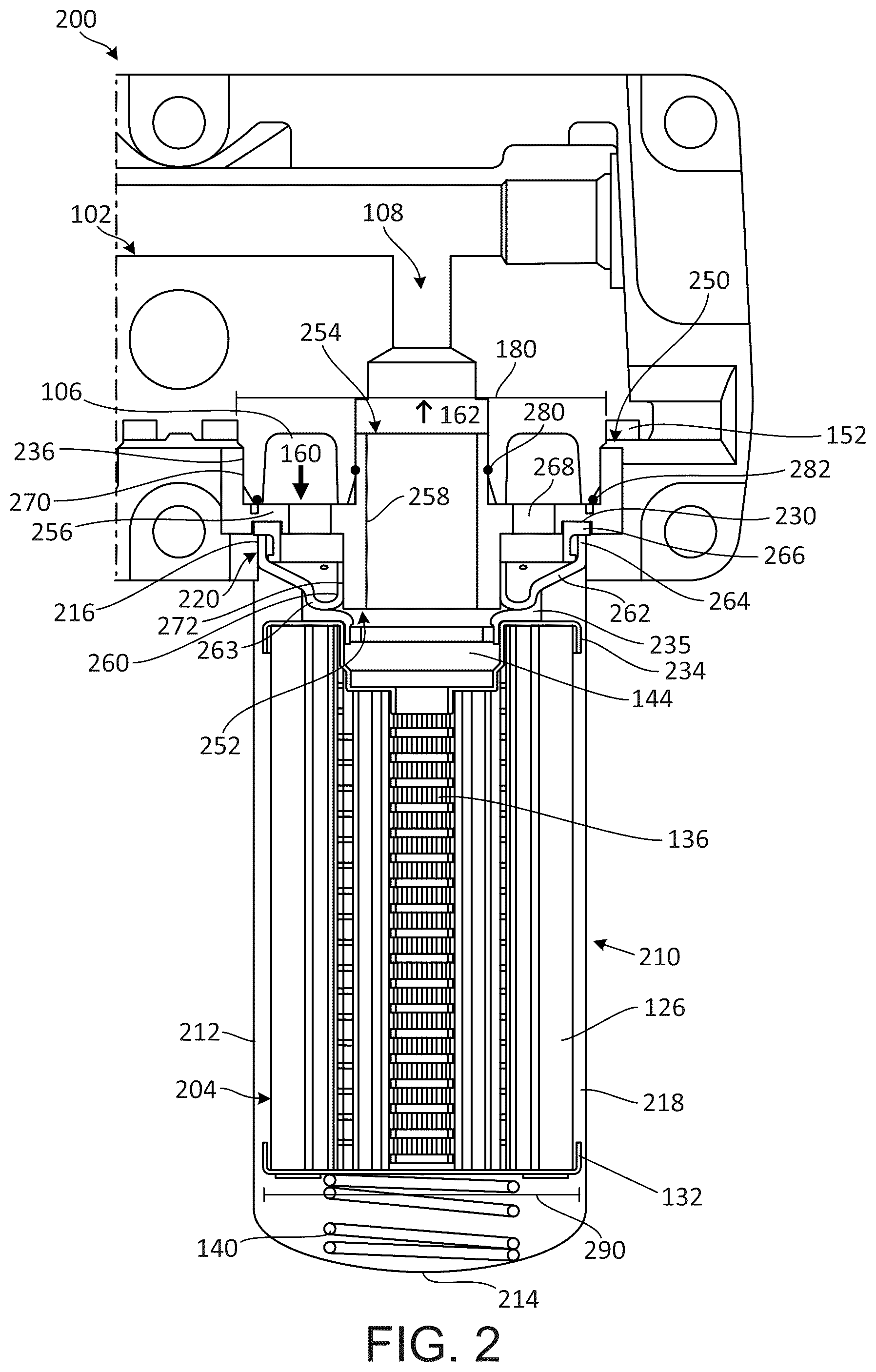 Patent US12350612 Figure 2 – Multiple threaded connector for filter