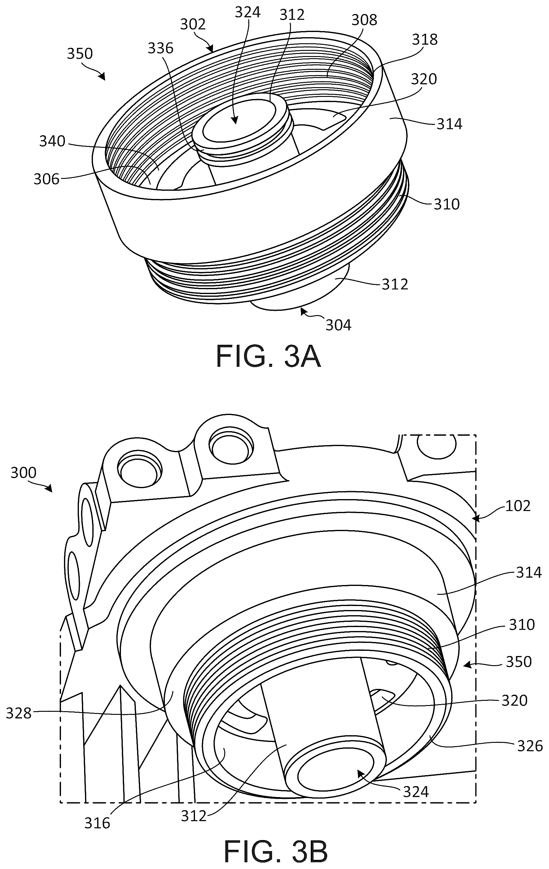 Patent US12350612 Figure 3 – Multiple threaded connector for filter