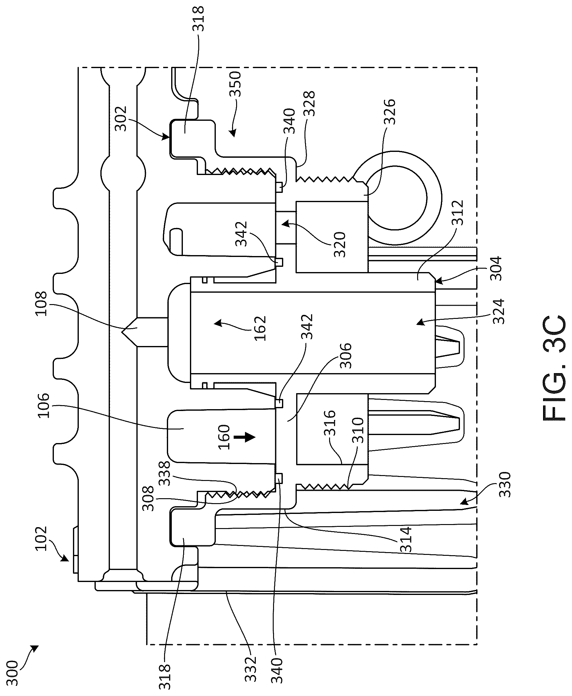 Patent US12350612 Figure 4 – Multiple threaded connector for filter