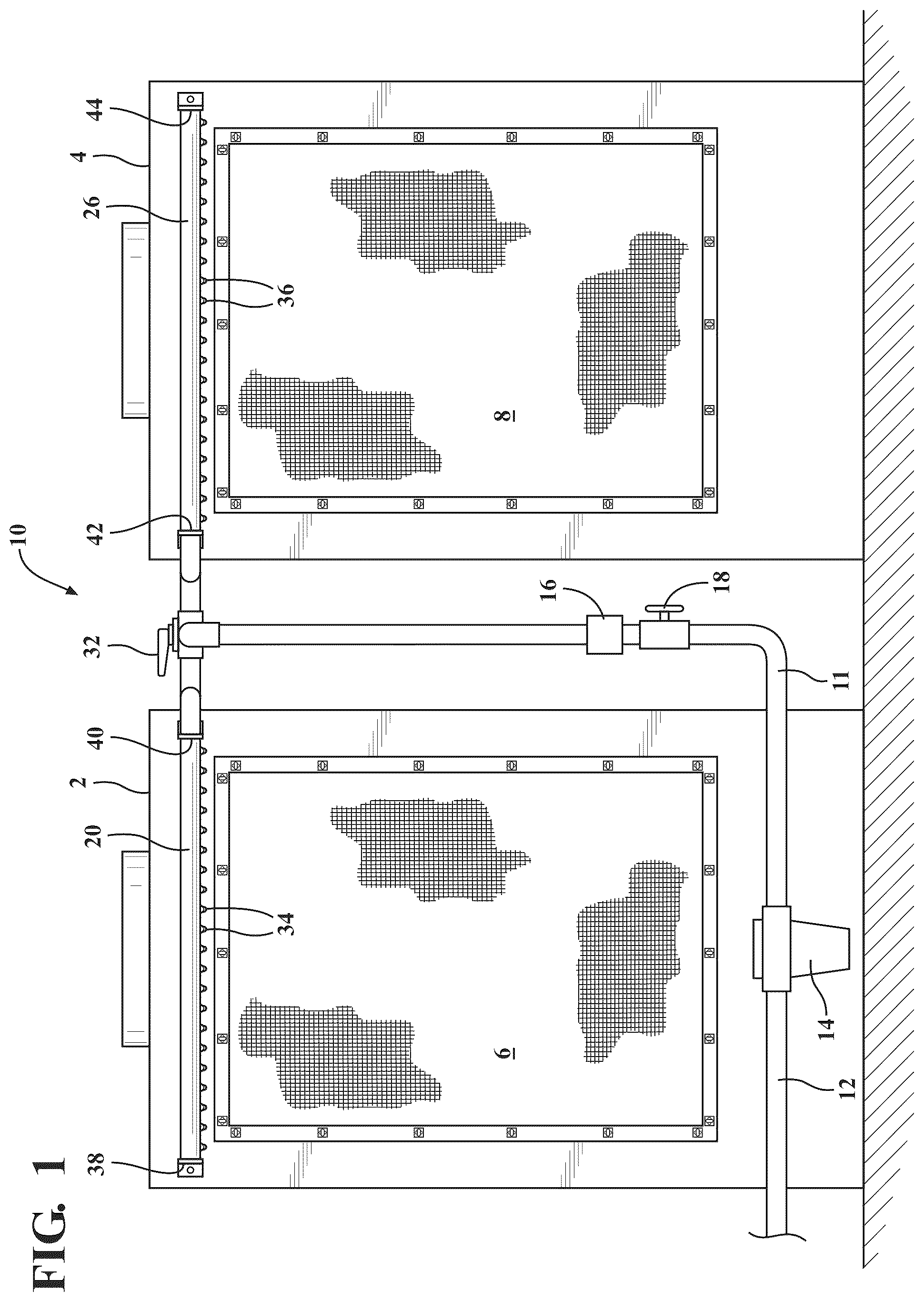 Patent US12350616 — Filter cleaning system for use with an external mounted filter assembly — Figure 1