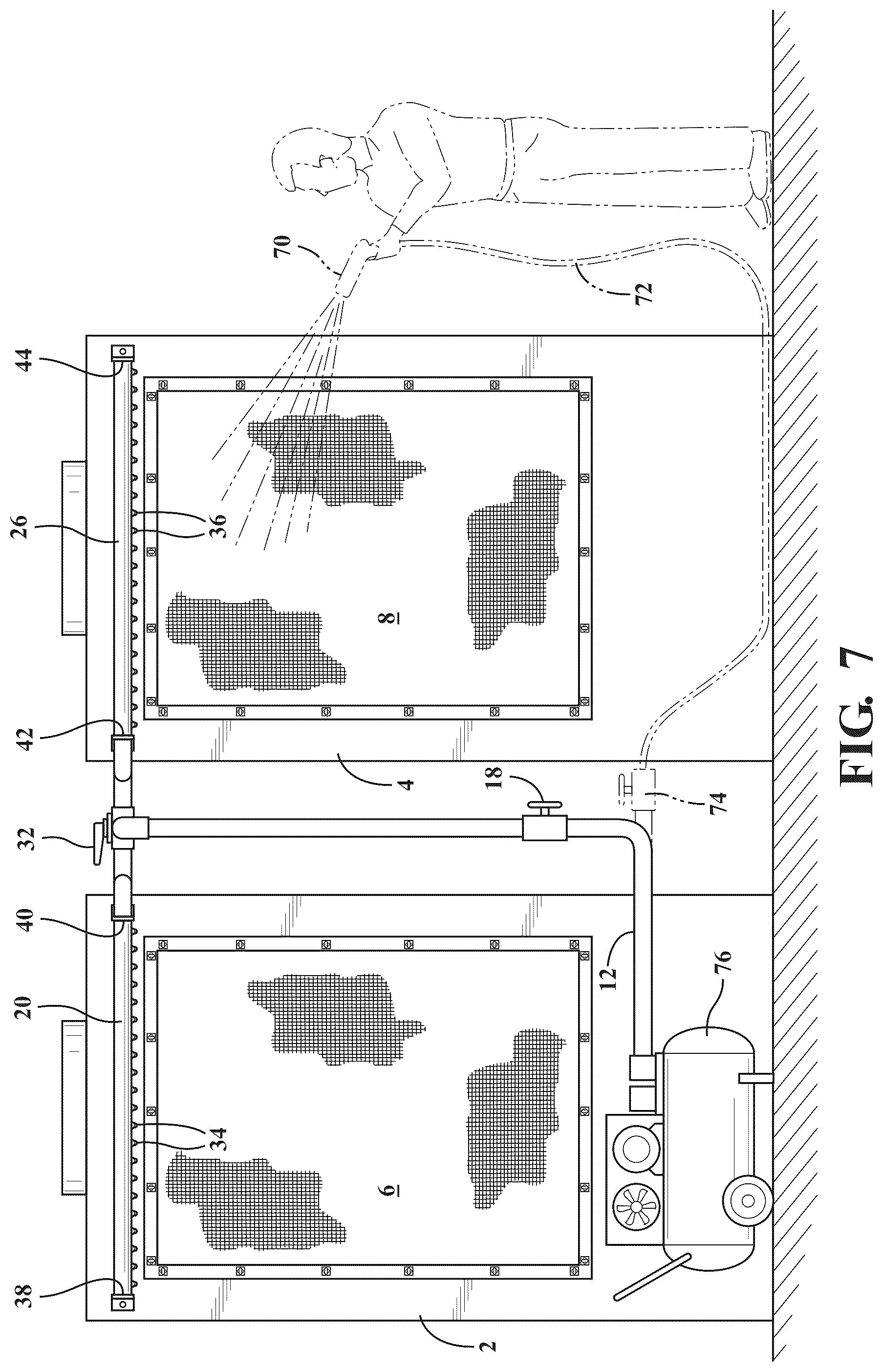 Patent US12350616 Figure 5 – Filter cleaning system for use with an external mounted filter assembly