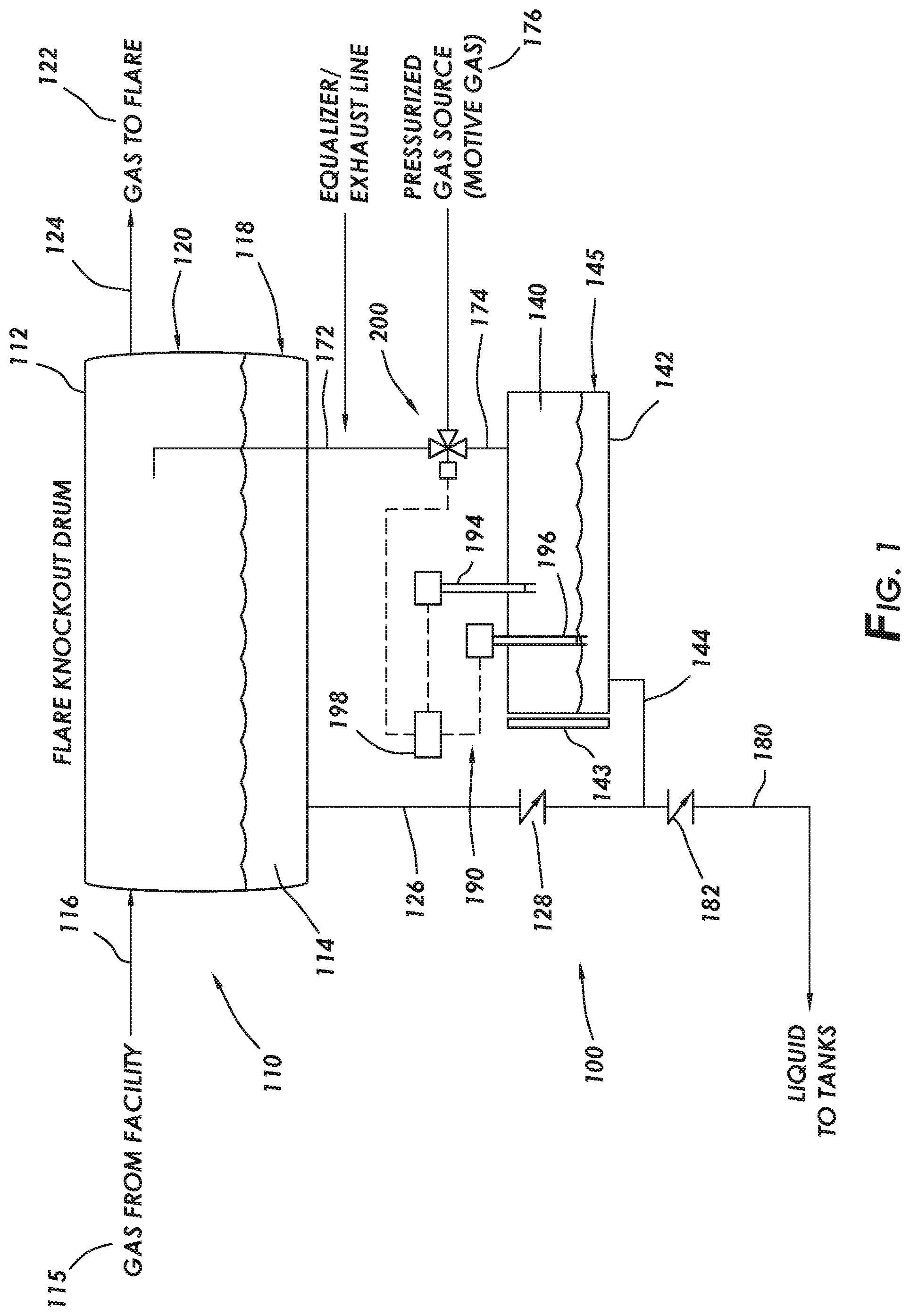 Patent US12350618 Figure 1 – Apparatus for collection and removal of condensate liquid from a process vessel