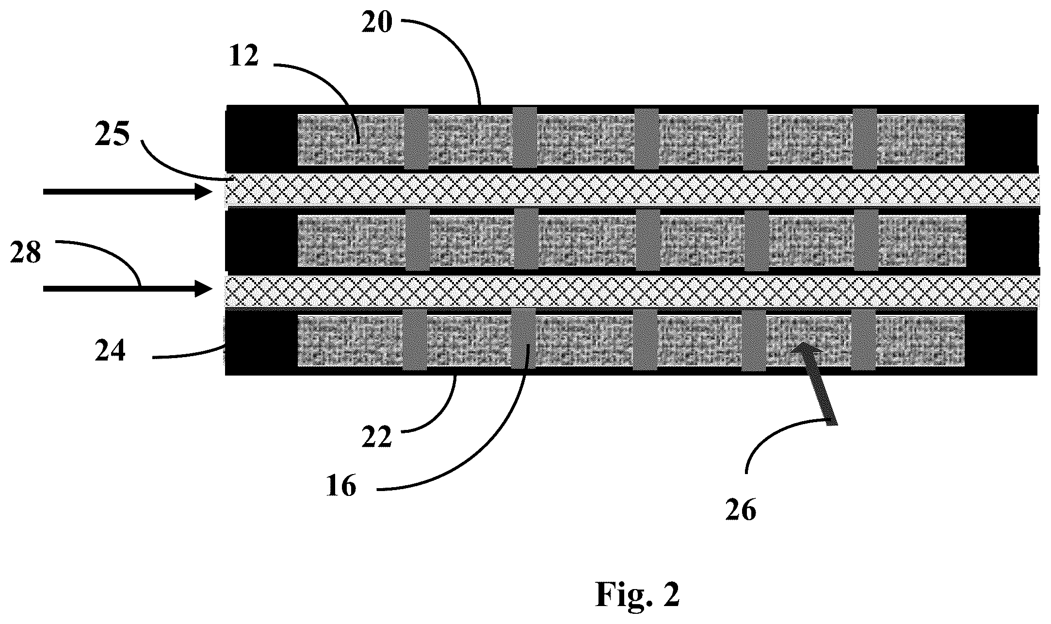 Patent US12350627 Figure 2 – Permeate flow patterns