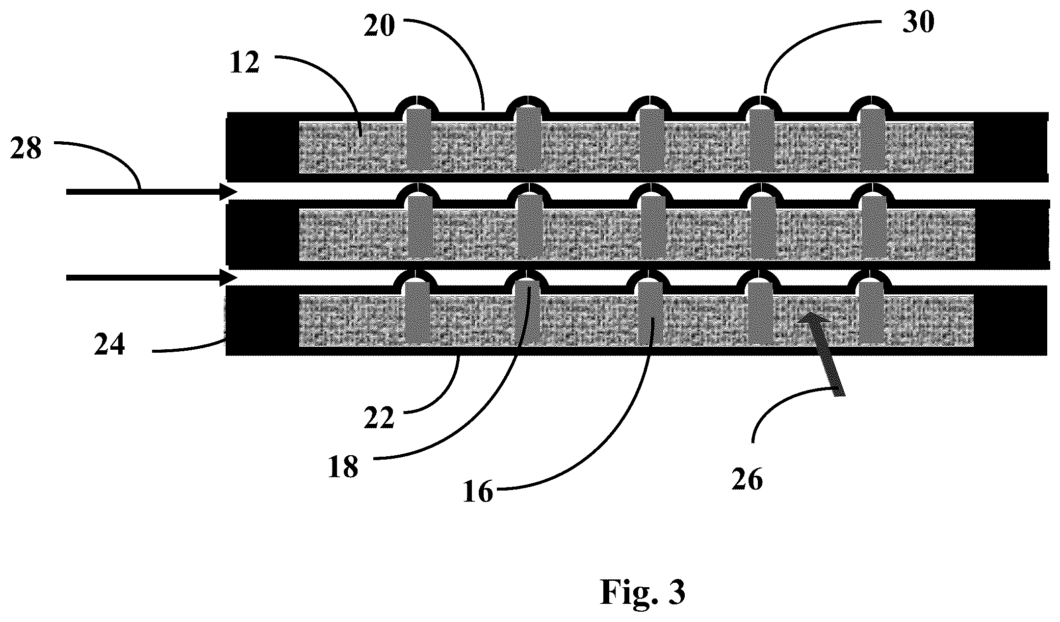 Patent US12350627 Figure 3 – Permeate flow patterns