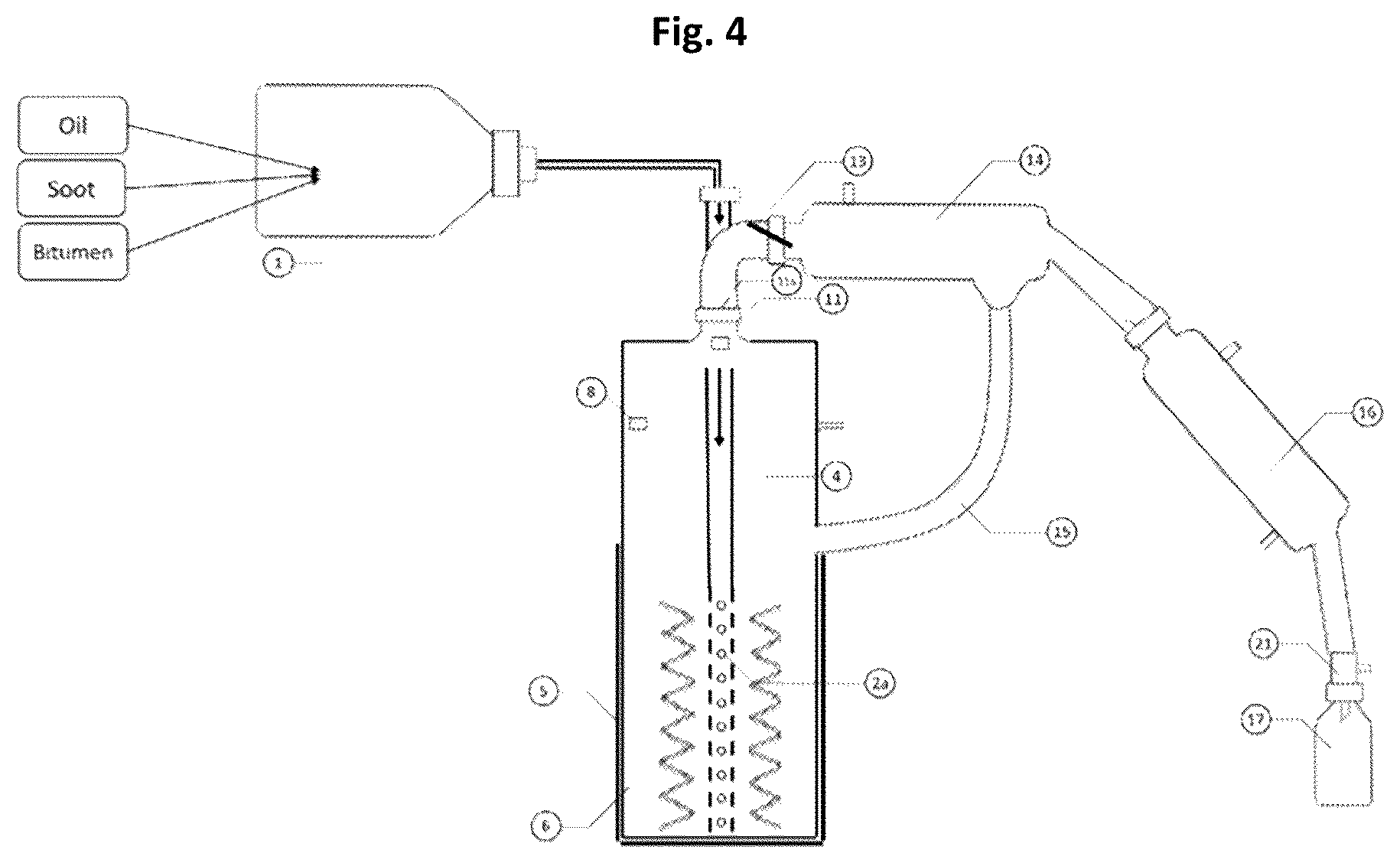 Patent US12350659 Figure 4 – Device for thermal-catalytic decomposition-pyrolysis of organic waste materials