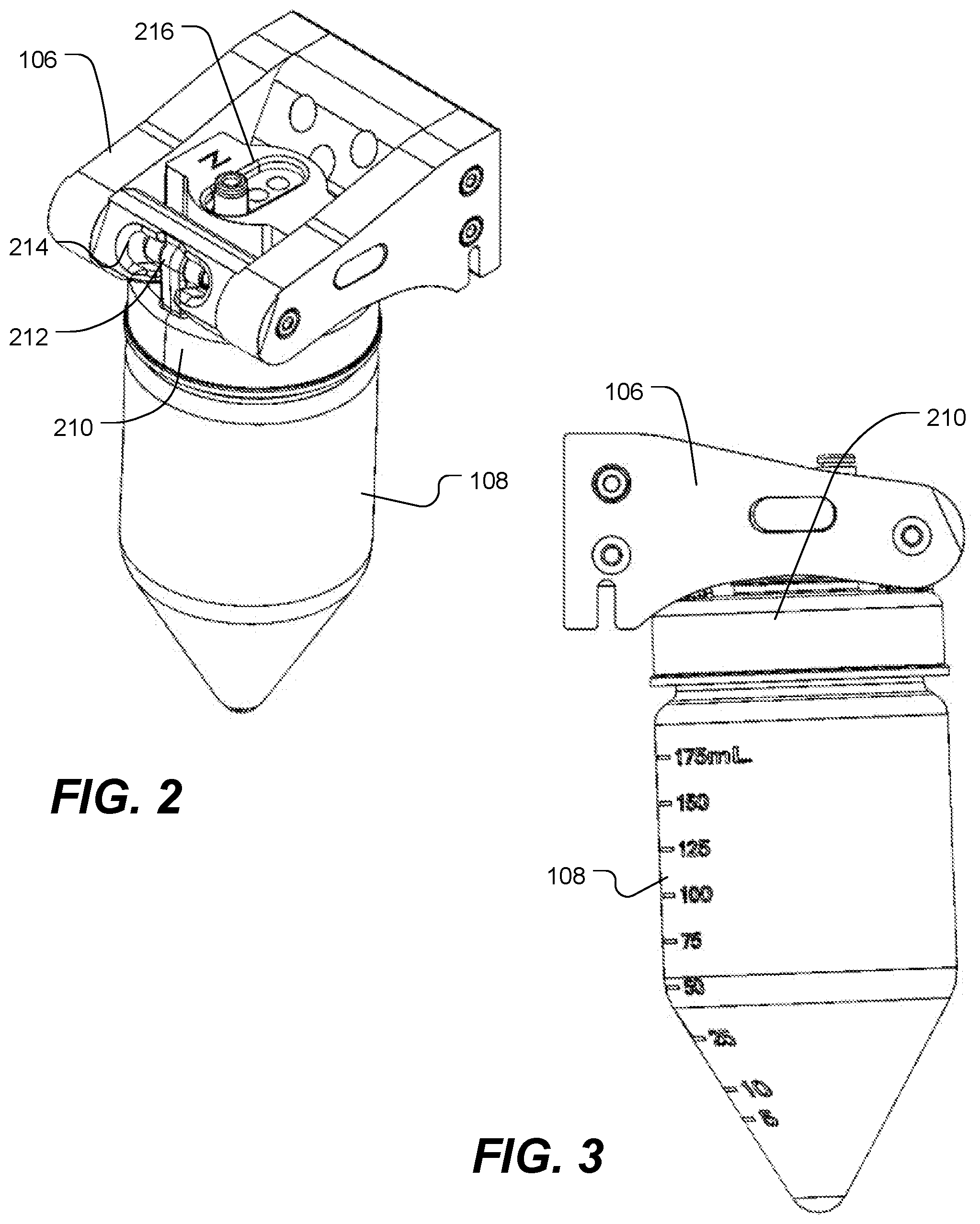 Patent US12350679 Figure 2 – Fluid interface to receive removable container