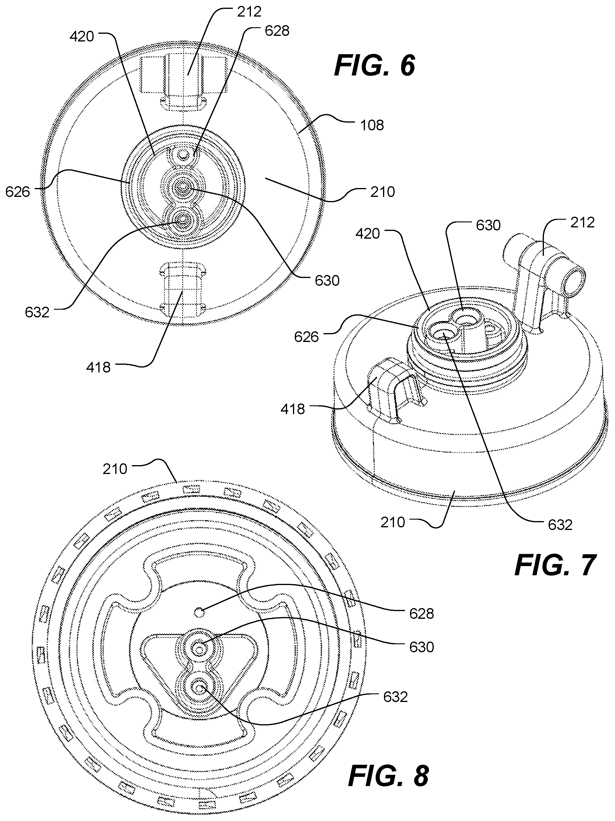 Patent US12350679 Figure 4 – Fluid interface to receive removable container