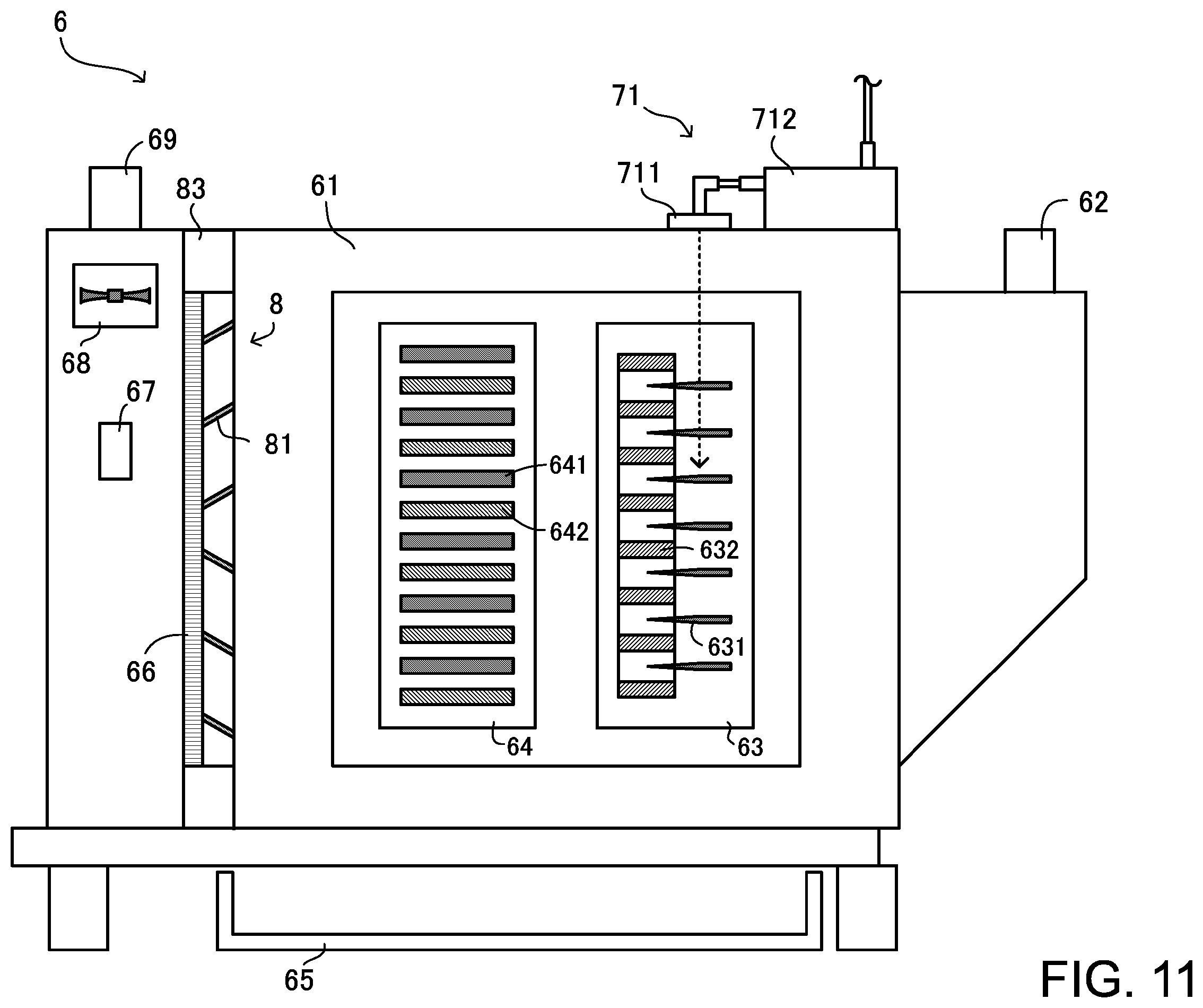 Patent US12350685 Figure 11 – Electrostatic precipitator and additive manufacturing apparatus