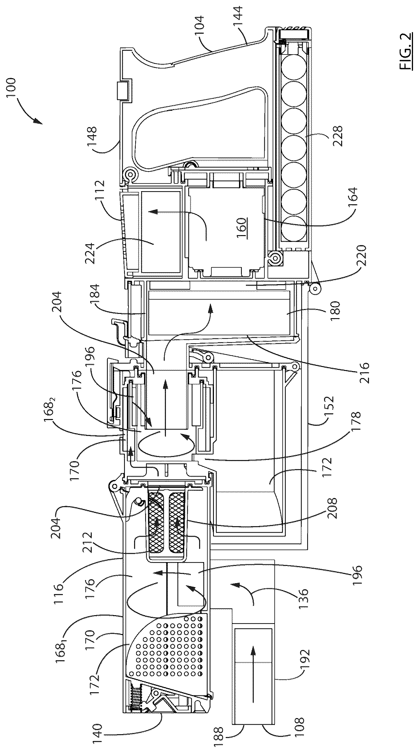 Patent US12350689 Figure 2 – Surface cleaning apparatus