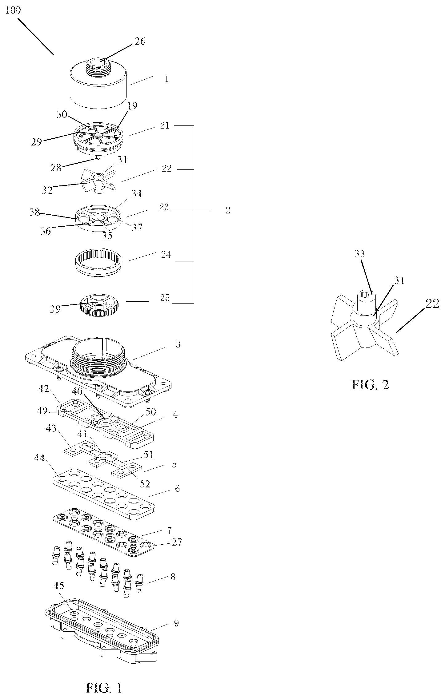 Patent US12350690 — Water outlet structure assembly — Figure 1