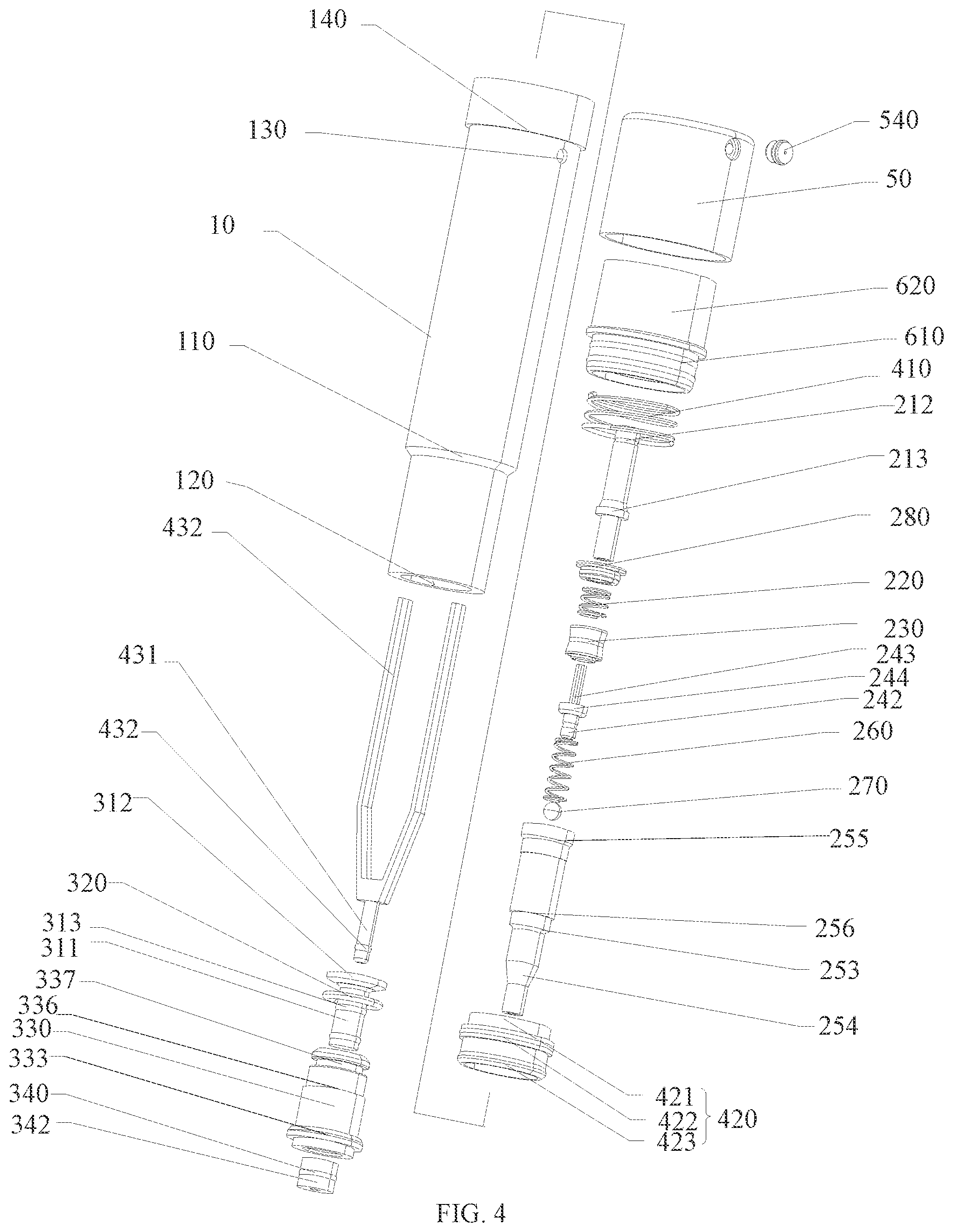 Patent US12350691 Figure 4 – Bottom-fillable spray bottle