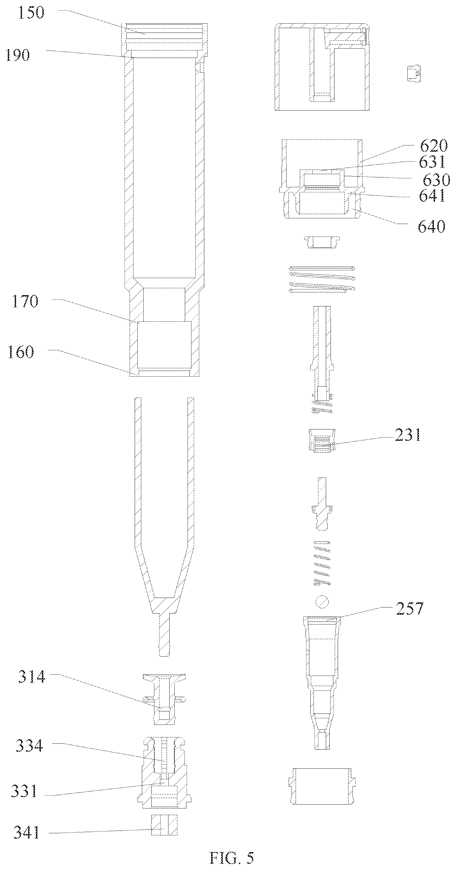 Patent US12350691 Figure 5 – Bottom-fillable spray bottle