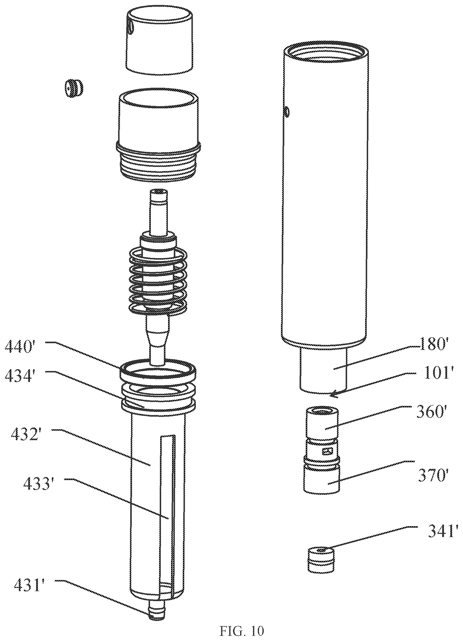 Patent US12350691 Figure 9 – Bottom-fillable spray bottle