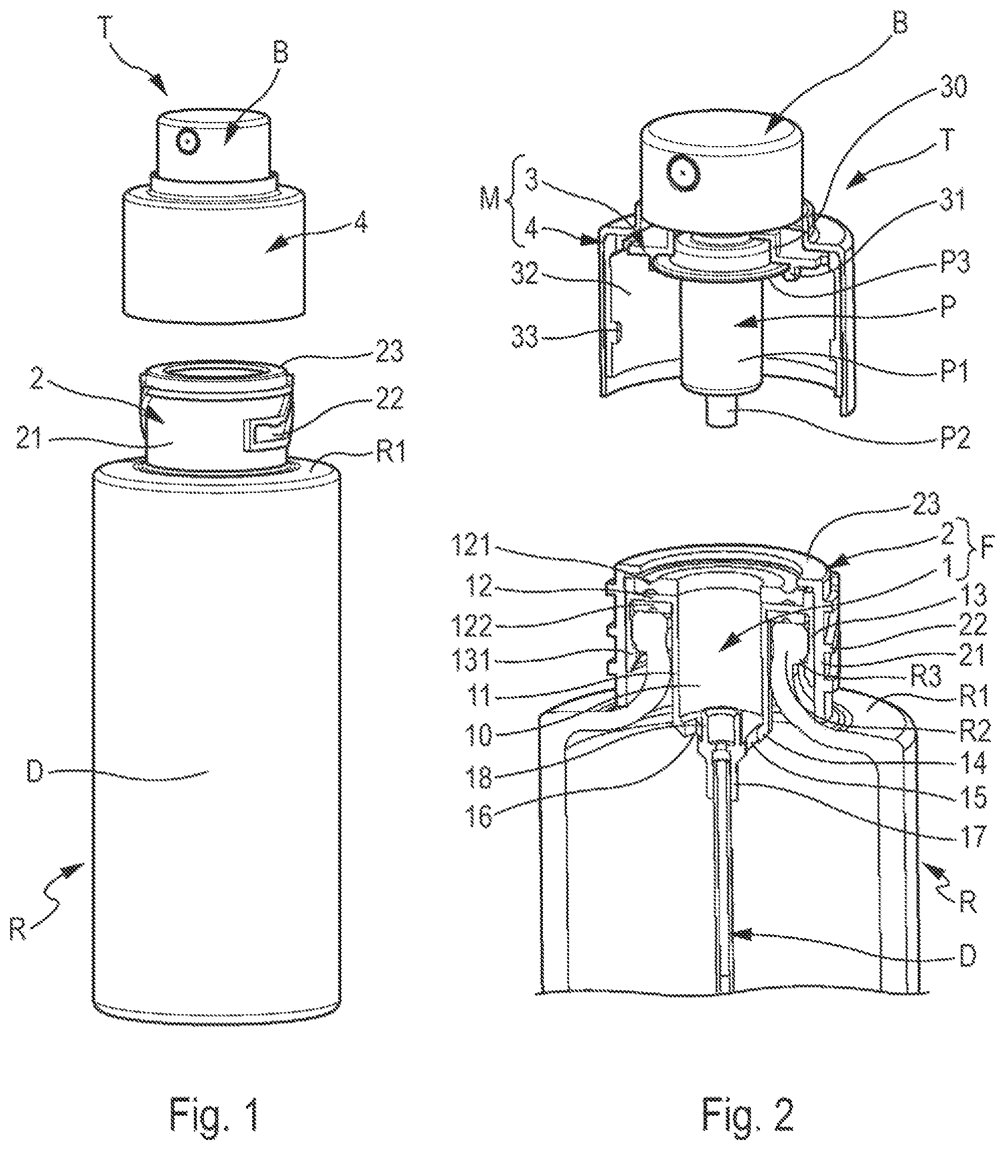 Patent US12350692 — Fluid product dispenser — Figure 1