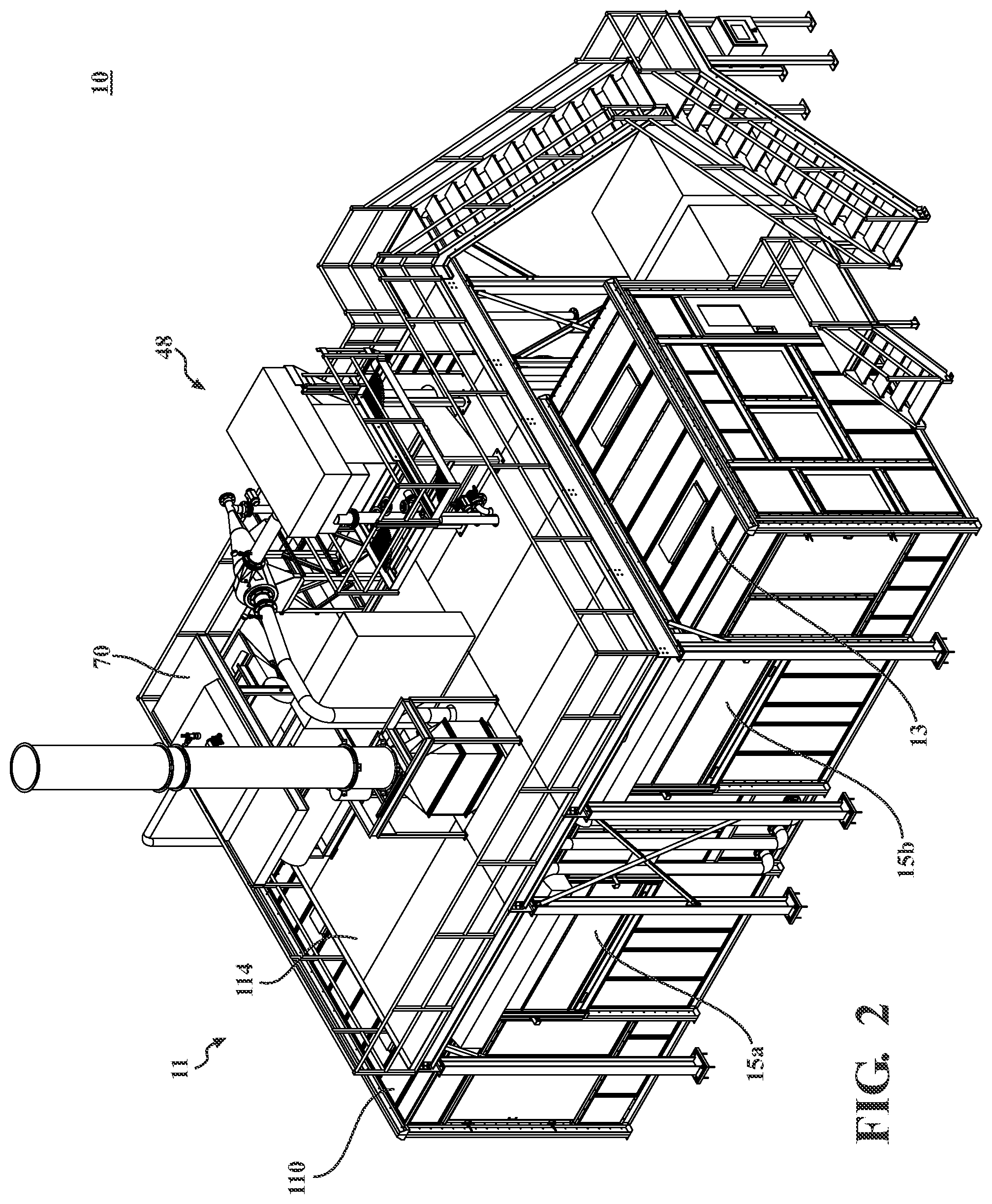 Patent US12350695 Figure 2 – Pallet coating waste recovery system