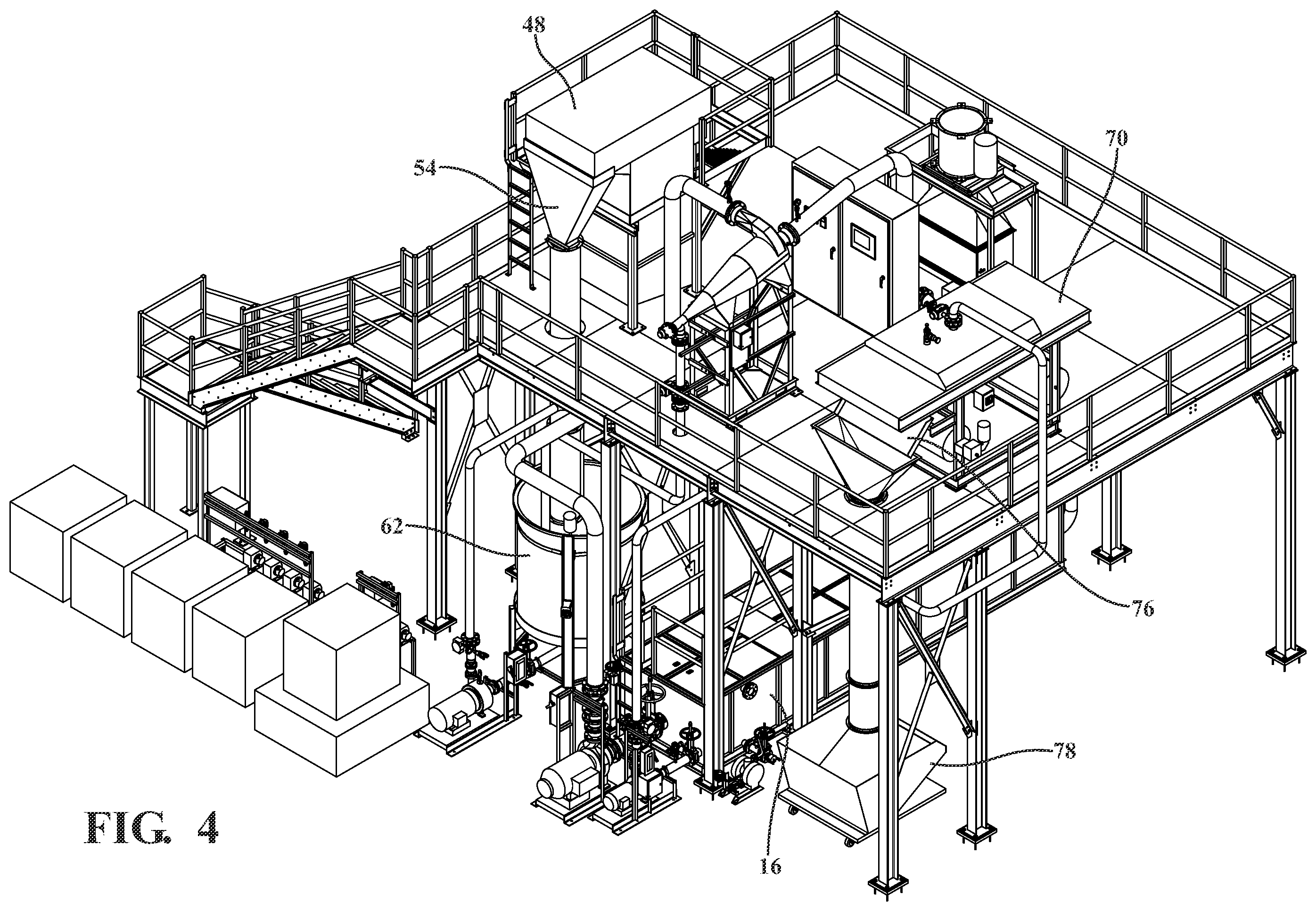 Patent US12350695 Figure 4 – Pallet coating waste recovery system