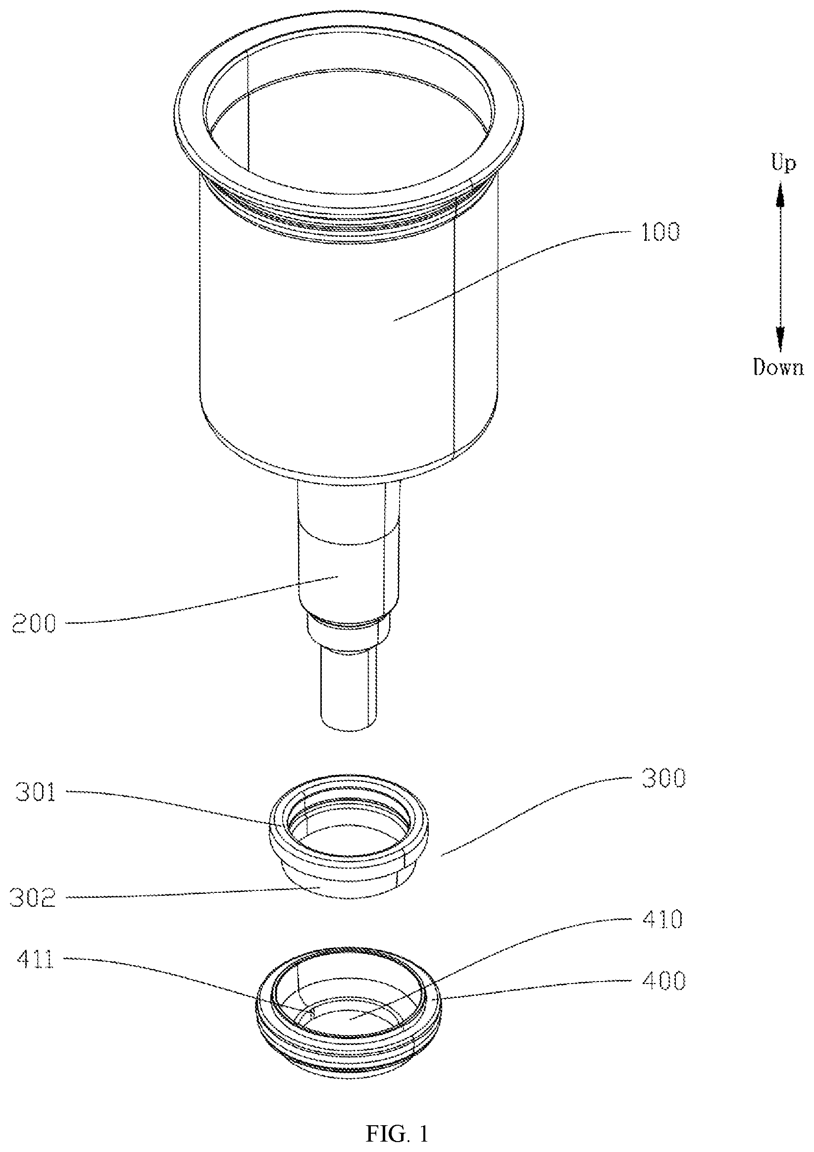 Patent US12350699 Figure 1 – Pump body structure and foam pump
