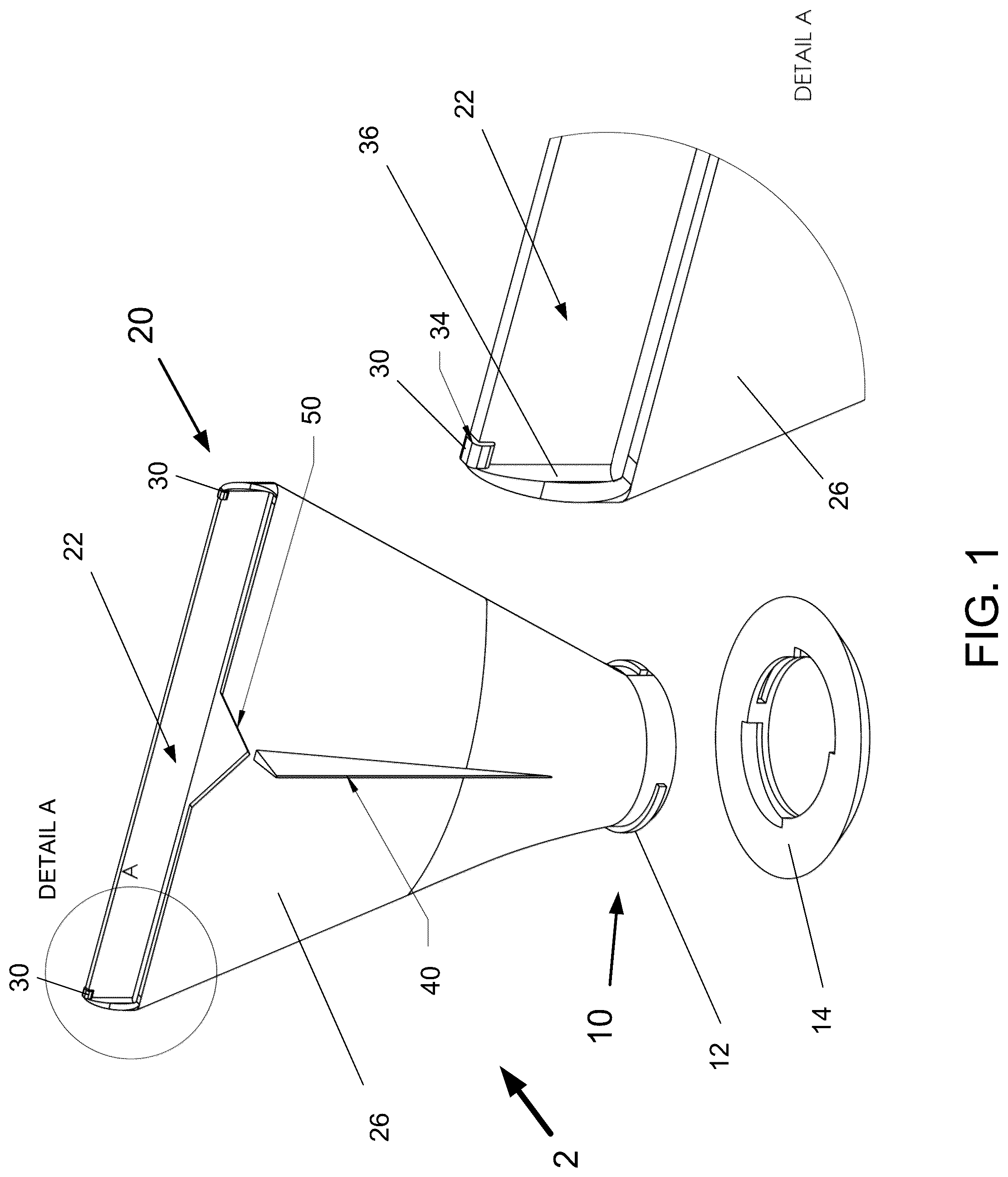 Patent US12350702 — Liquid sealant dispenser tip — Figure 1
