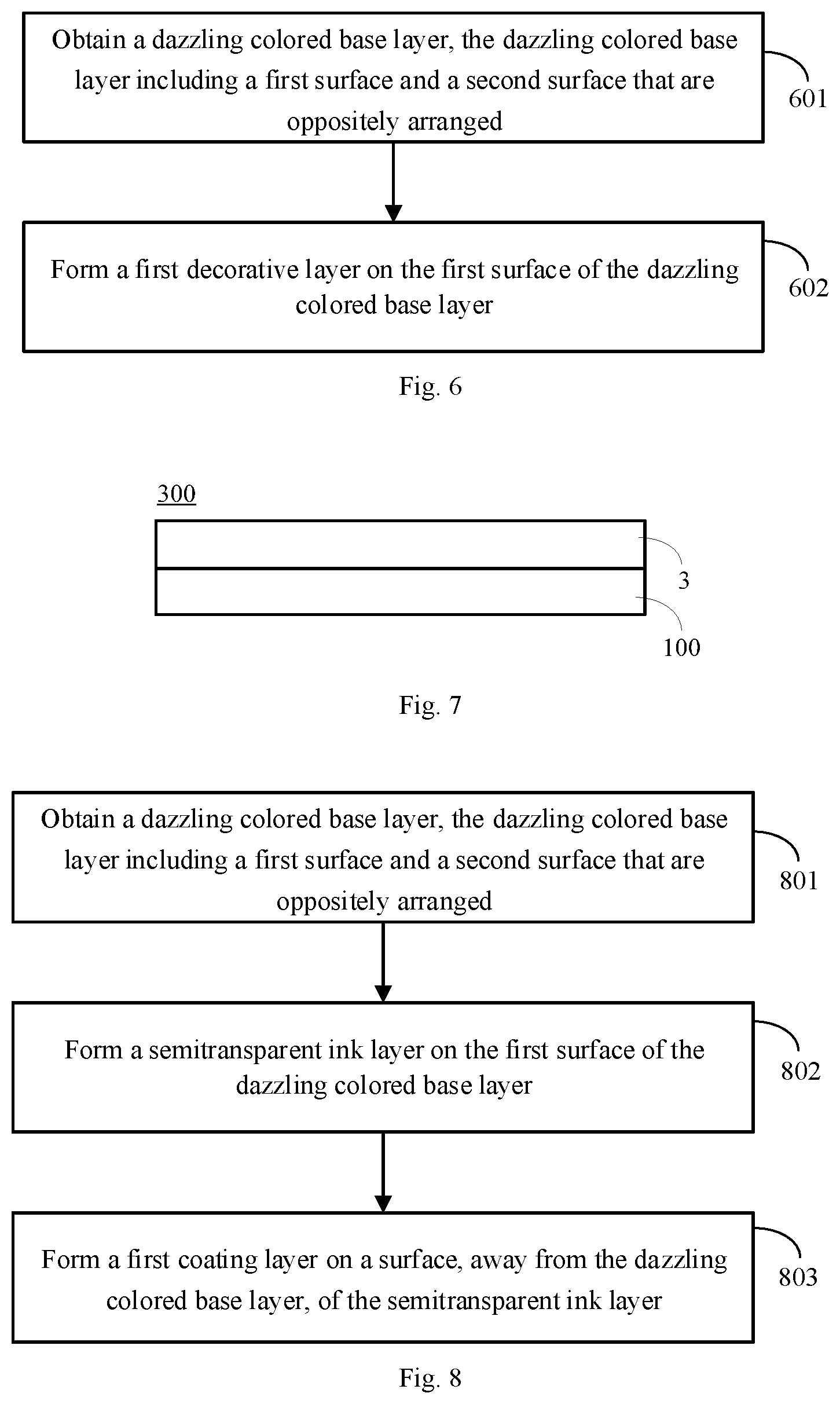 Patent US12350709 Figure 3 – Dazzling colored base layer, decorative film and housing, processing methods therefor and electronic device