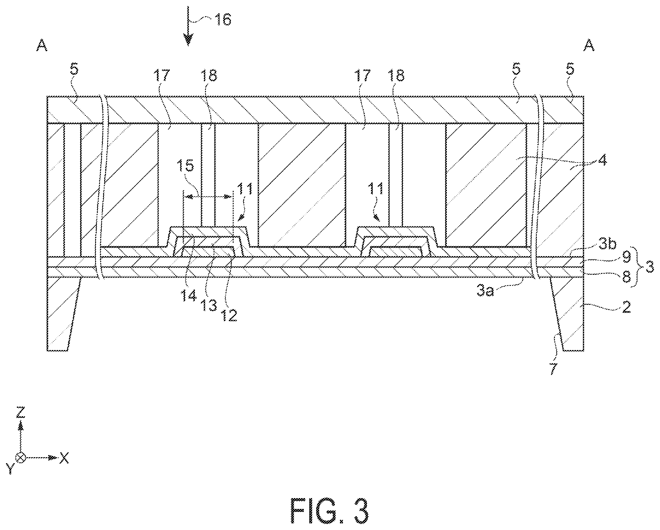 Patent US12350711 Figure 3 – Ultrasonic element and ultrasonic device
