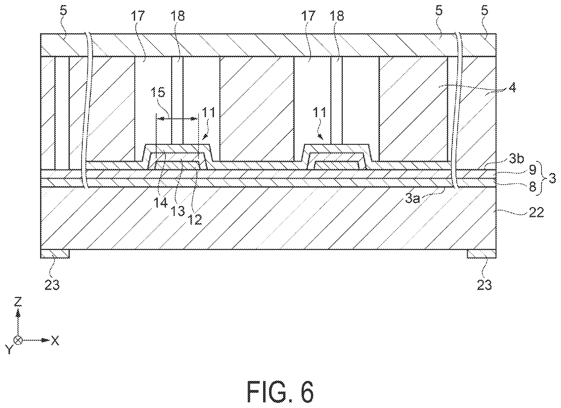 Patent US12350711 Figure 6 – Ultrasonic element and ultrasonic device