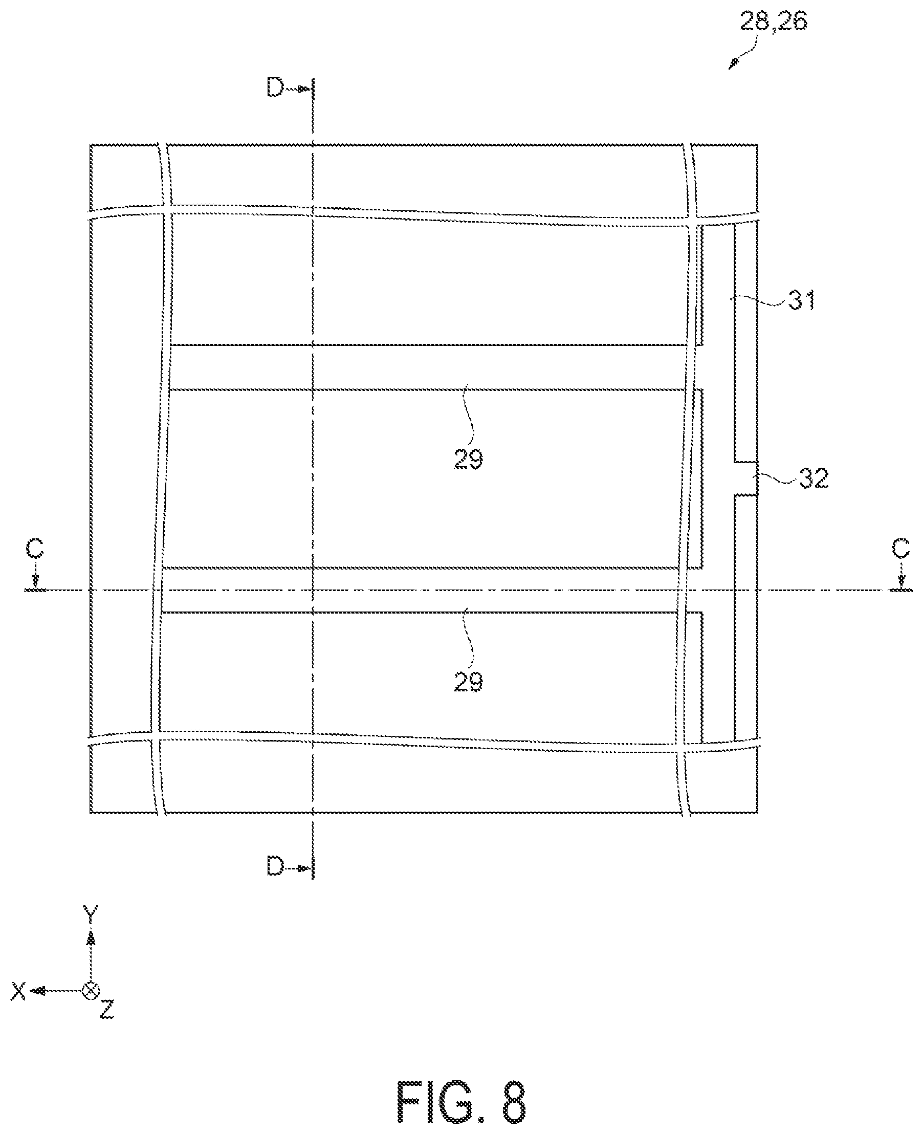 Patent US12350711 Figure 8 – Ultrasonic element and ultrasonic device