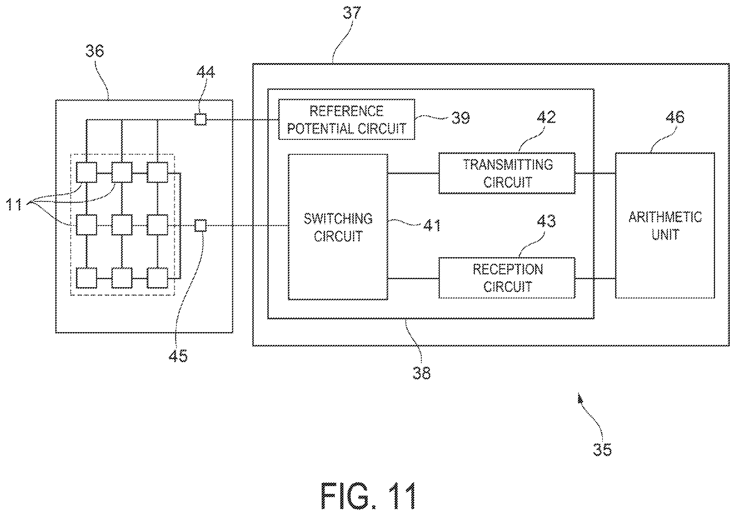 Patent US12350711 Figure 11 – Ultrasonic element and ultrasonic device