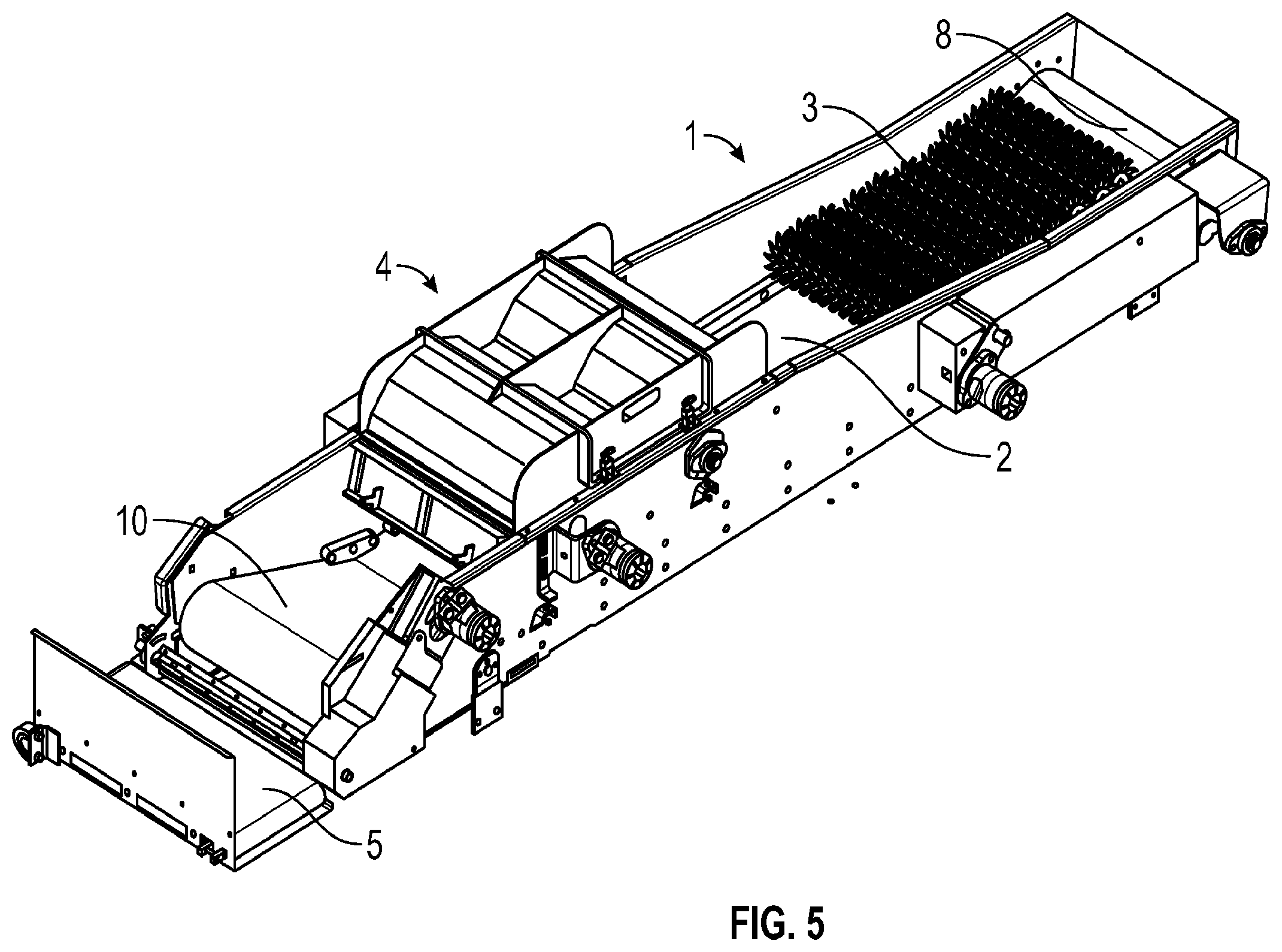 Patent US12350712 Figure 3 – Apparatus for sorting and removing contaminating matter from mechanically harvested fruit