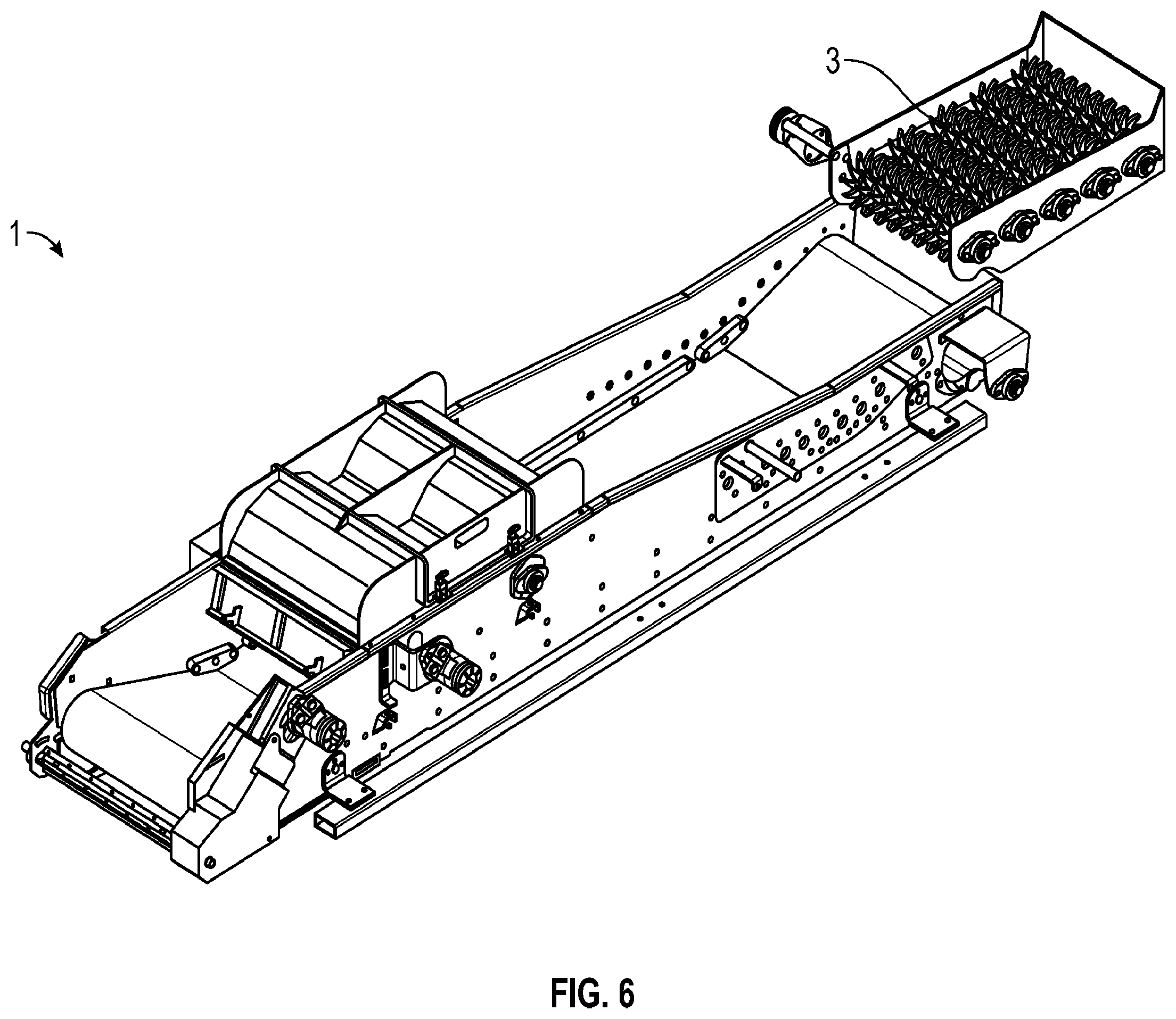 Patent US12350712 Figure 4 – Apparatus for sorting and removing contaminating matter from mechanically harvested fruit