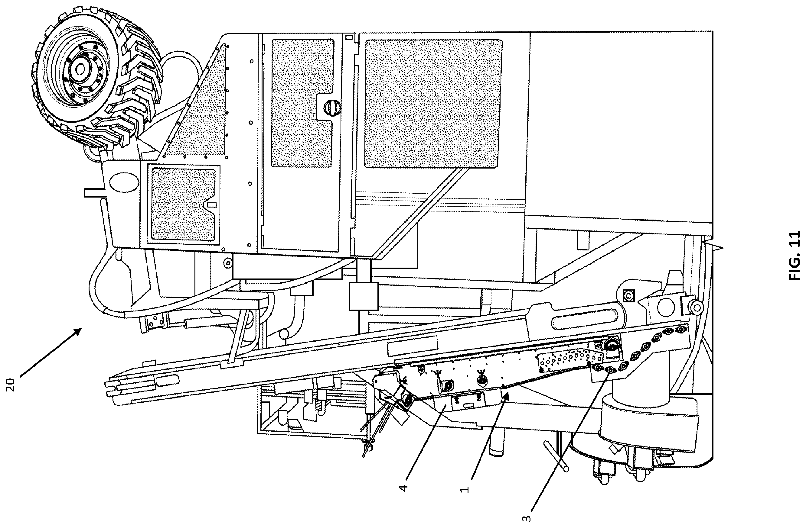 Patent US12350712 Figure 8 – Apparatus for sorting and removing contaminating matter from mechanically harvested fruit