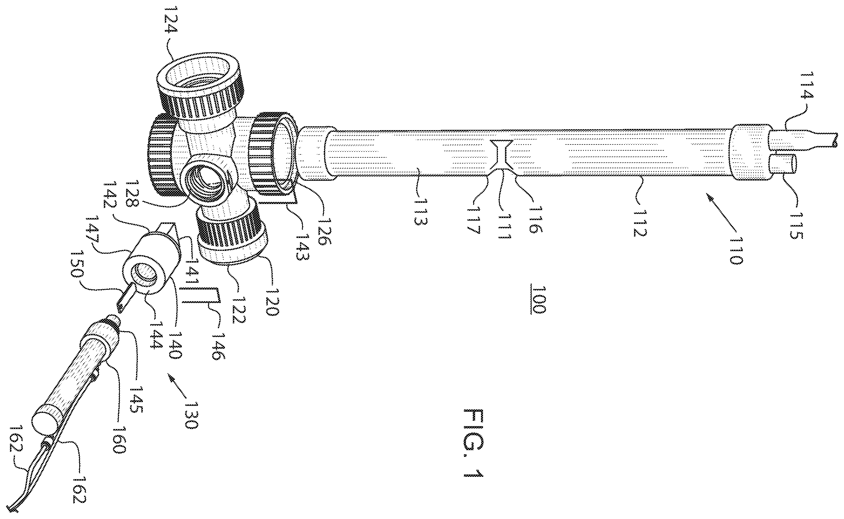 Patent US12350717 Figure 1 – System and method for mechanically cleaning a spectrometer probe