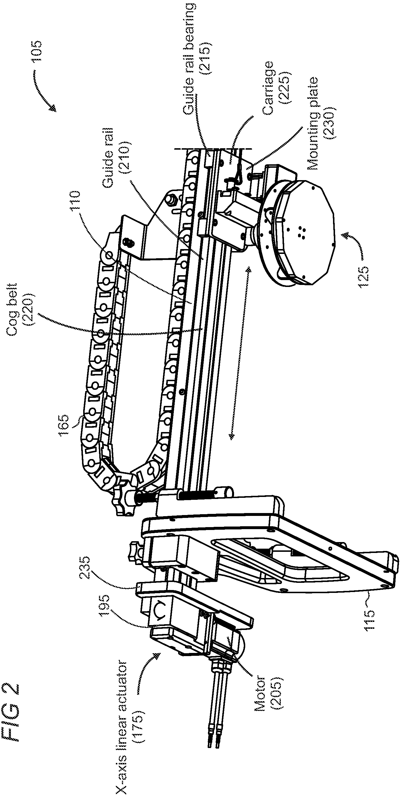 Patent US12350718 Figure 3 – Waterproofing of a modular head cleaning system