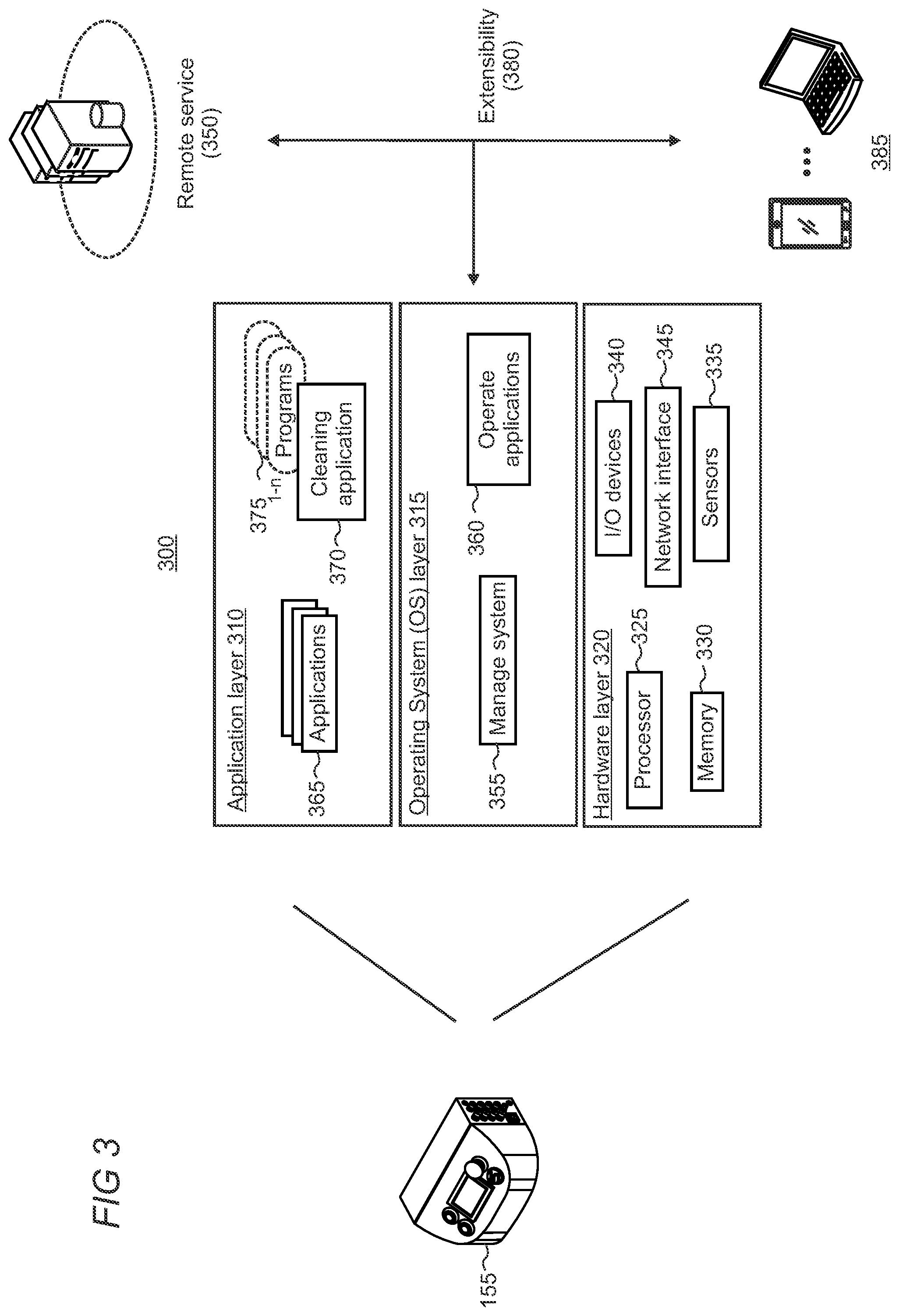 Patent US12350718 Figure 4 – Waterproofing of a modular head cleaning system